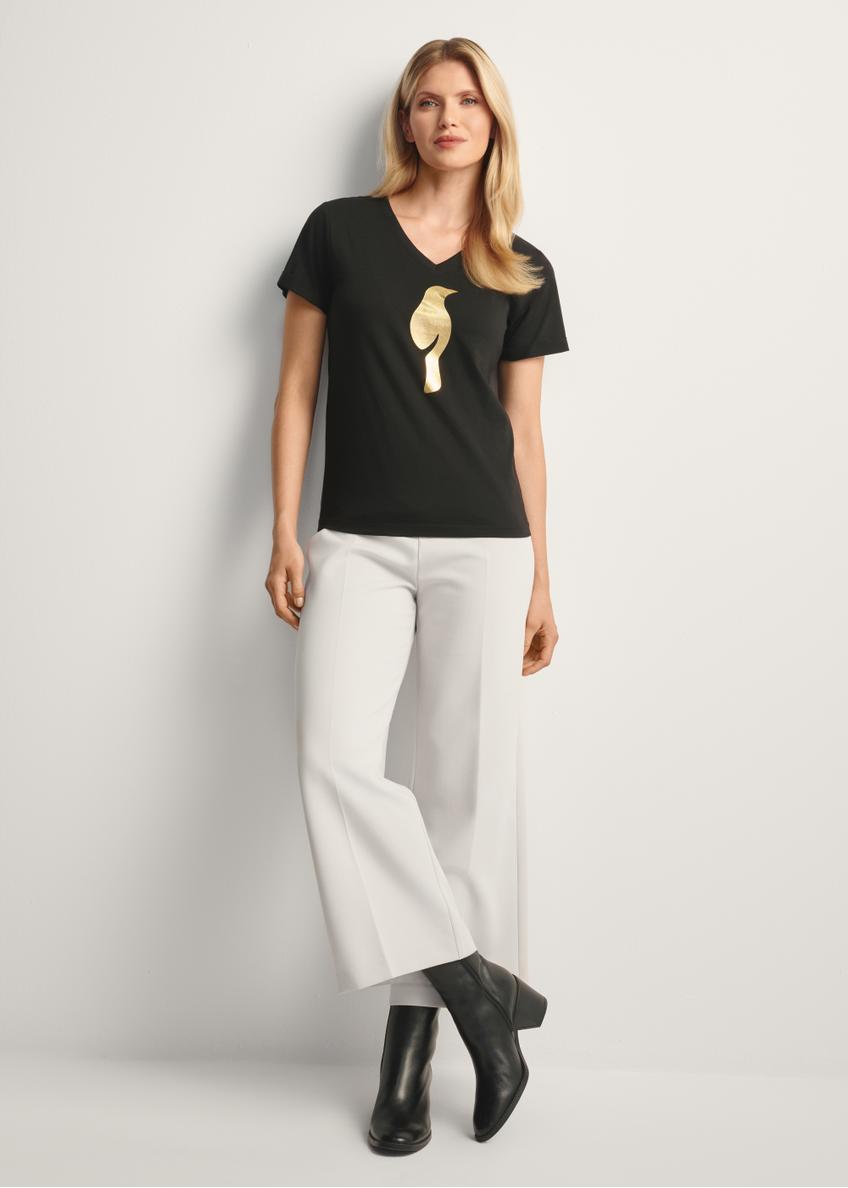 Black women's t-shirt TSHDT-0149-99(Z25)