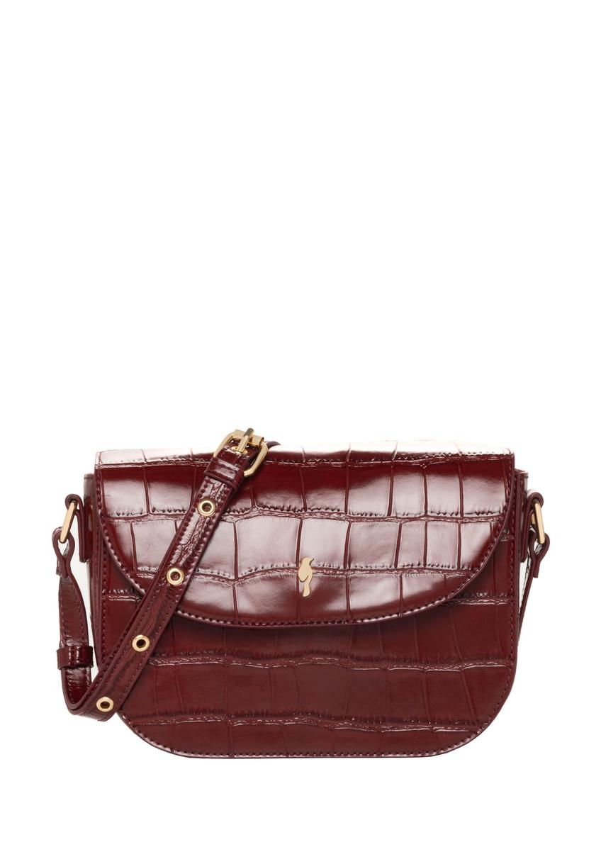 Red small croco shoulder bag TOREC-1244-4C(Z26)
