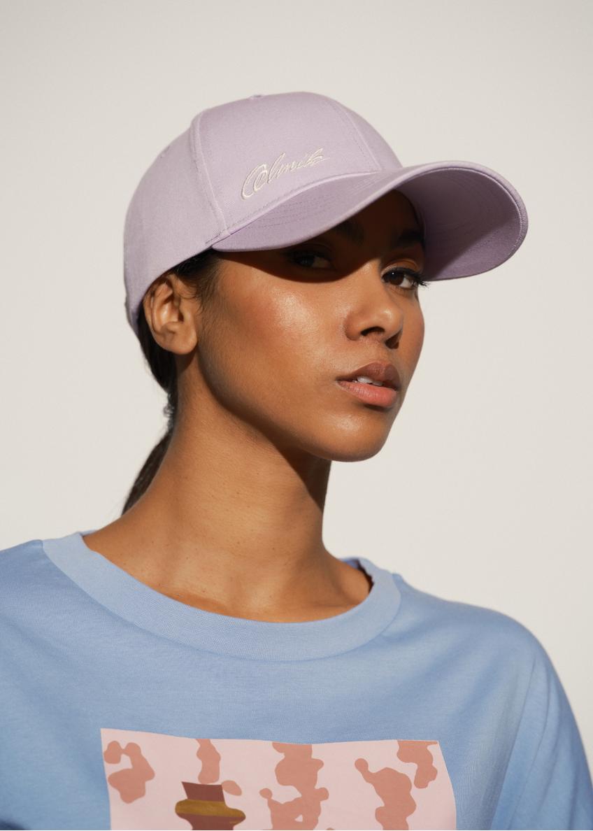 Lilac baseball cap with logo CZALT-0008-75(W23)