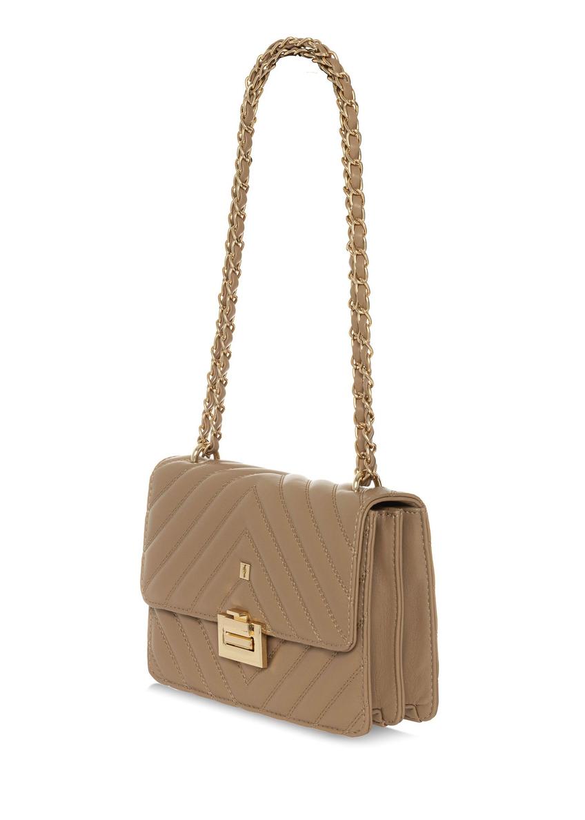 Quilted bag in dark beige TOREC-0528C-82(W25)