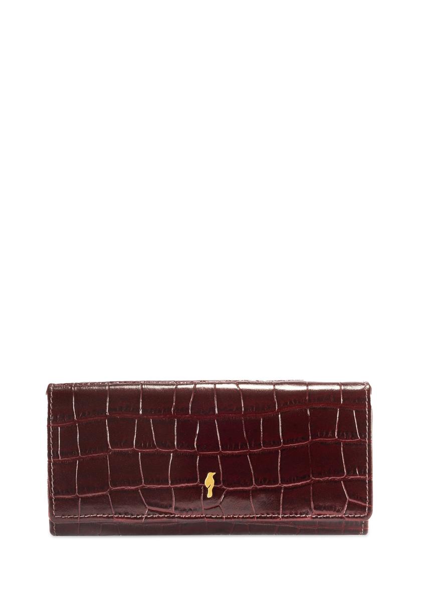 Leather burgundy women's wallet PORES-0889B-49(Z25)