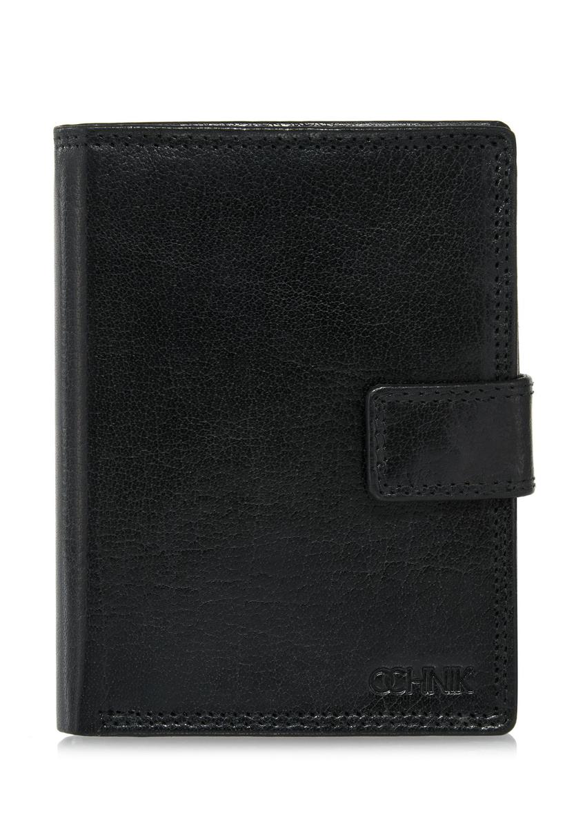 Black lacquered leather men's wallet PORMS-0552-99(W24)-01