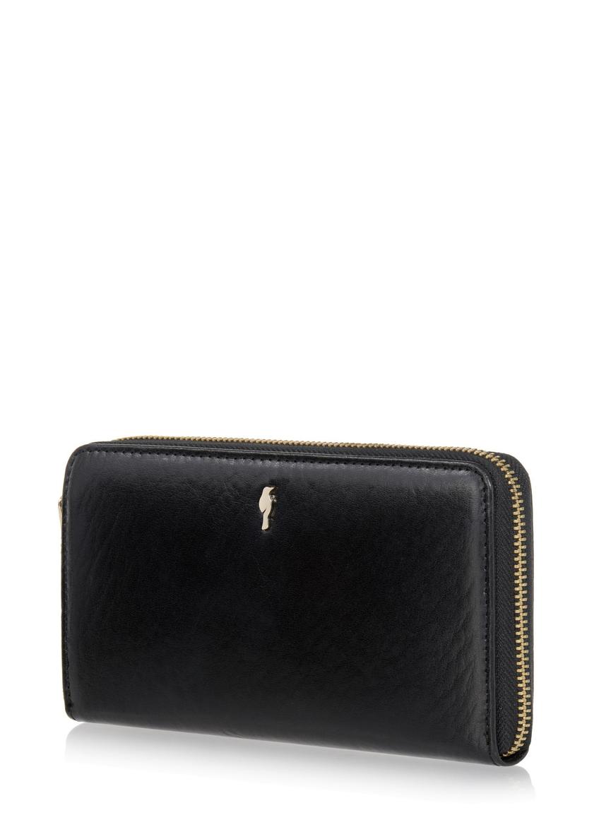 Large black leather women's wallet PORES-0813A-99(Z25)
