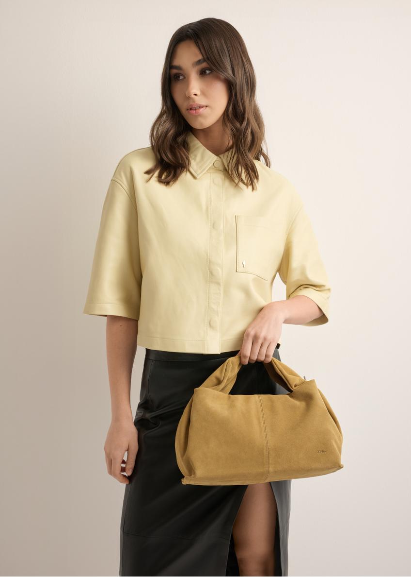 Medium suede women's handbag TORES-1311-1B(W26)