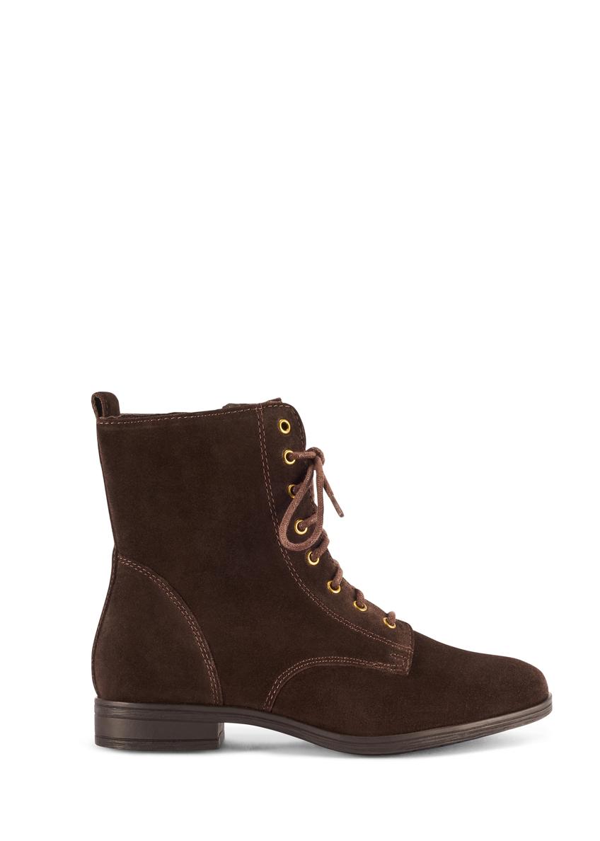 Women's brown suede ankle boots BUTYD-1008-89(Z25)