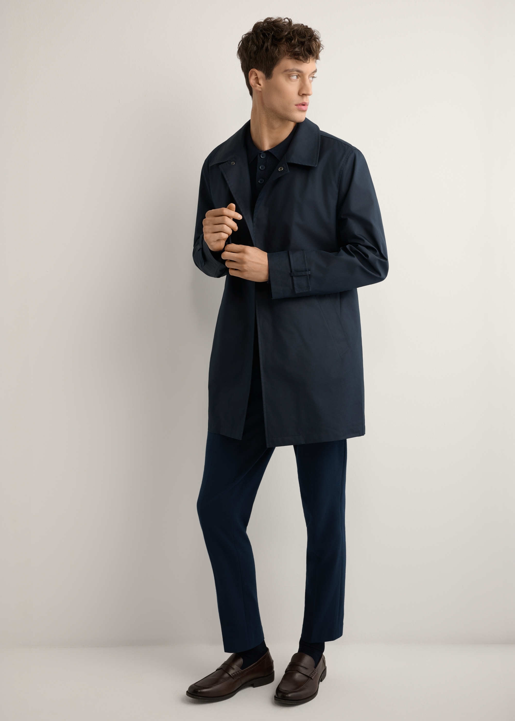Navy blue men's jacket KURMT-0408-7D(W26)