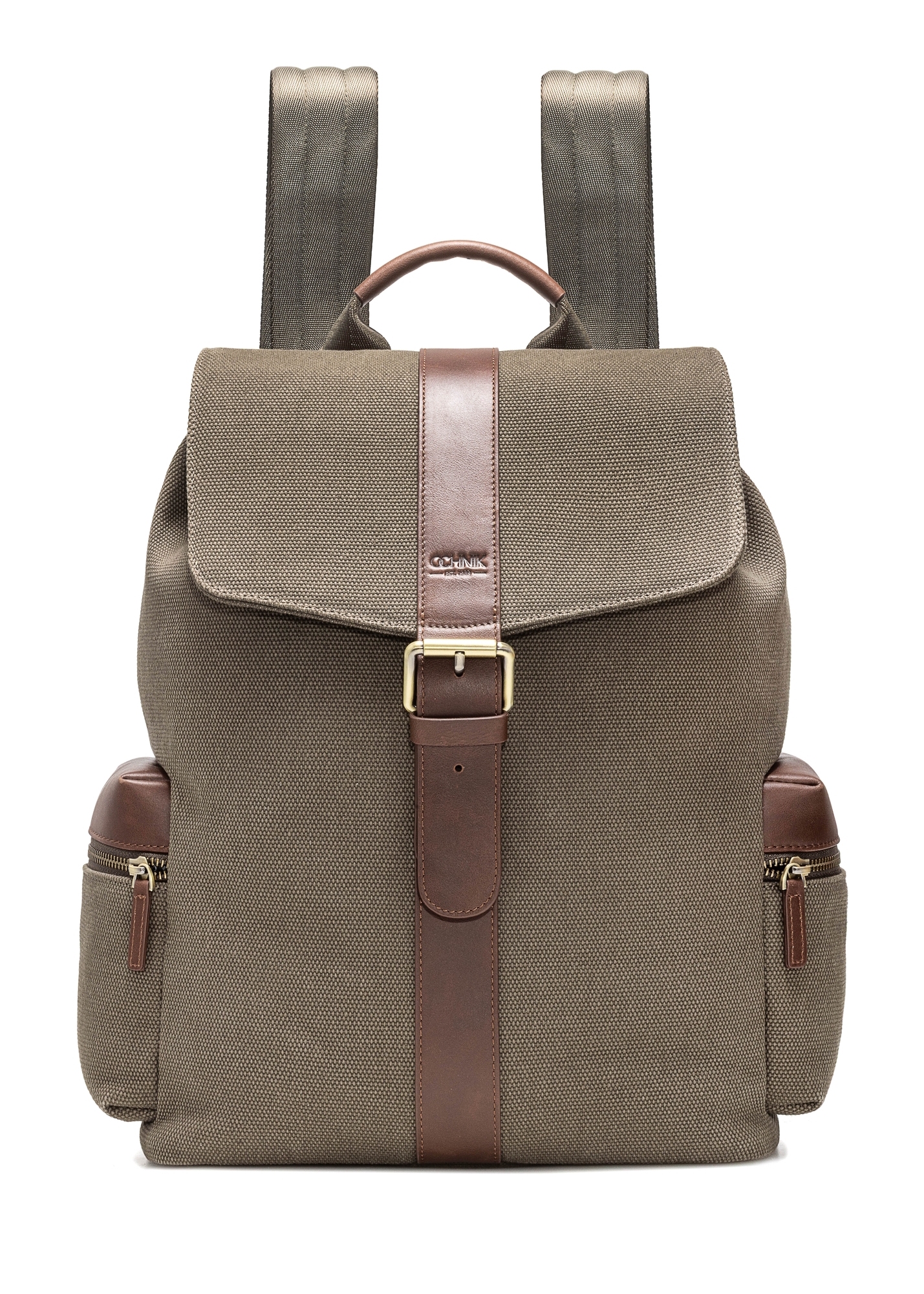 Men's khaki backpack TORMN-0371-55(Z25)