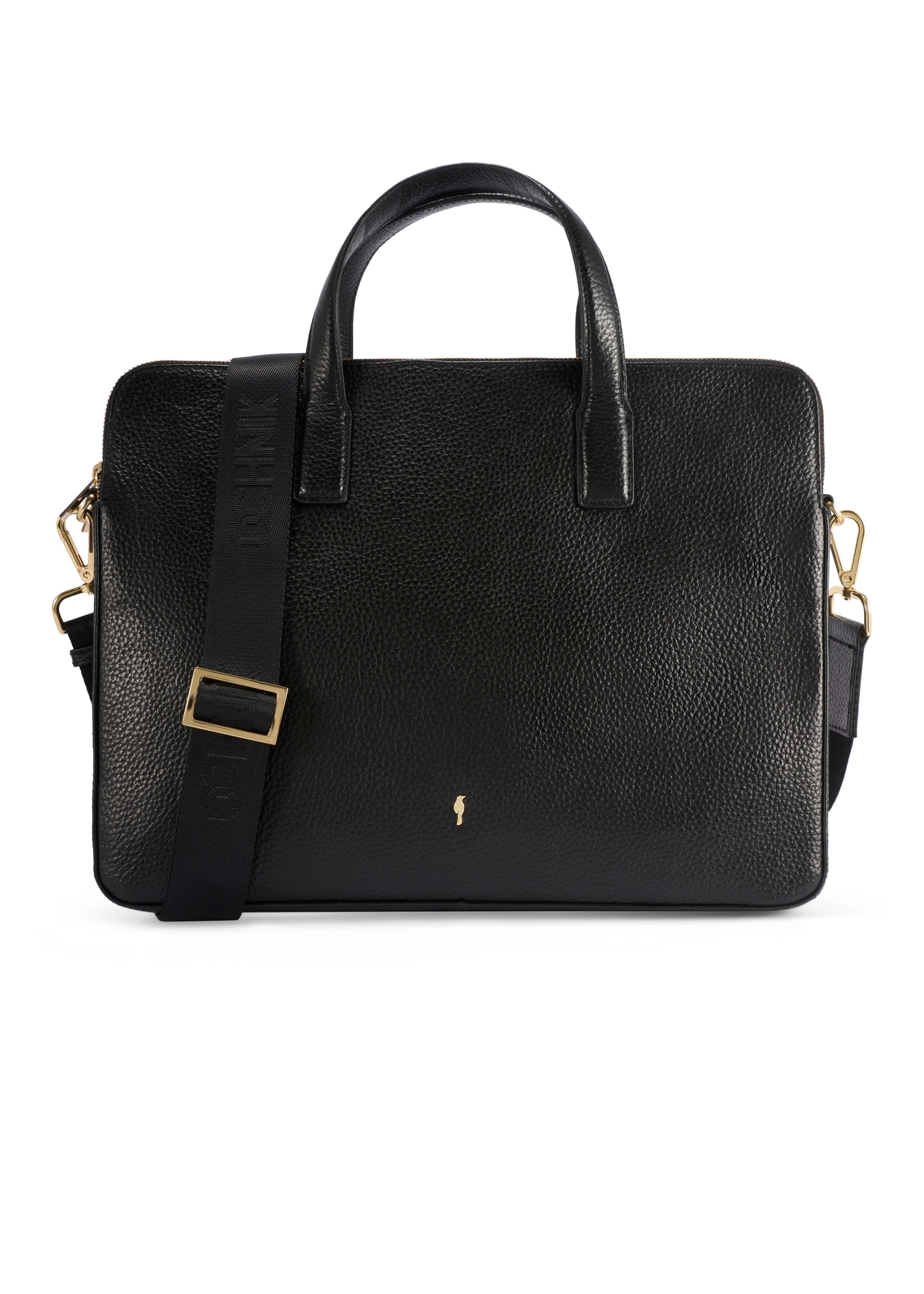 Black leather laptop bag TORES-1070A-99(W26)