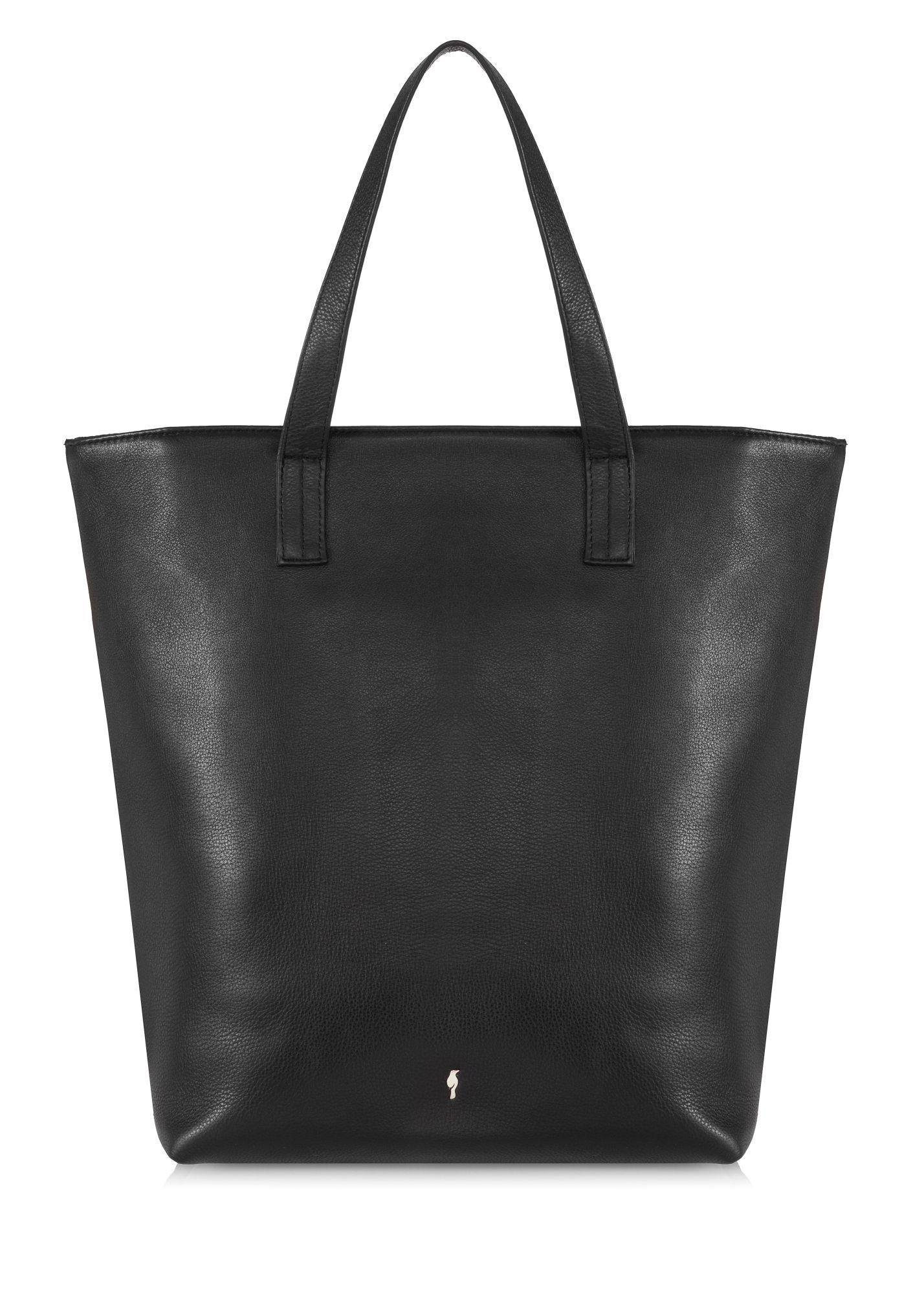Black leather shopper bag TORES-0850E-99(W26)