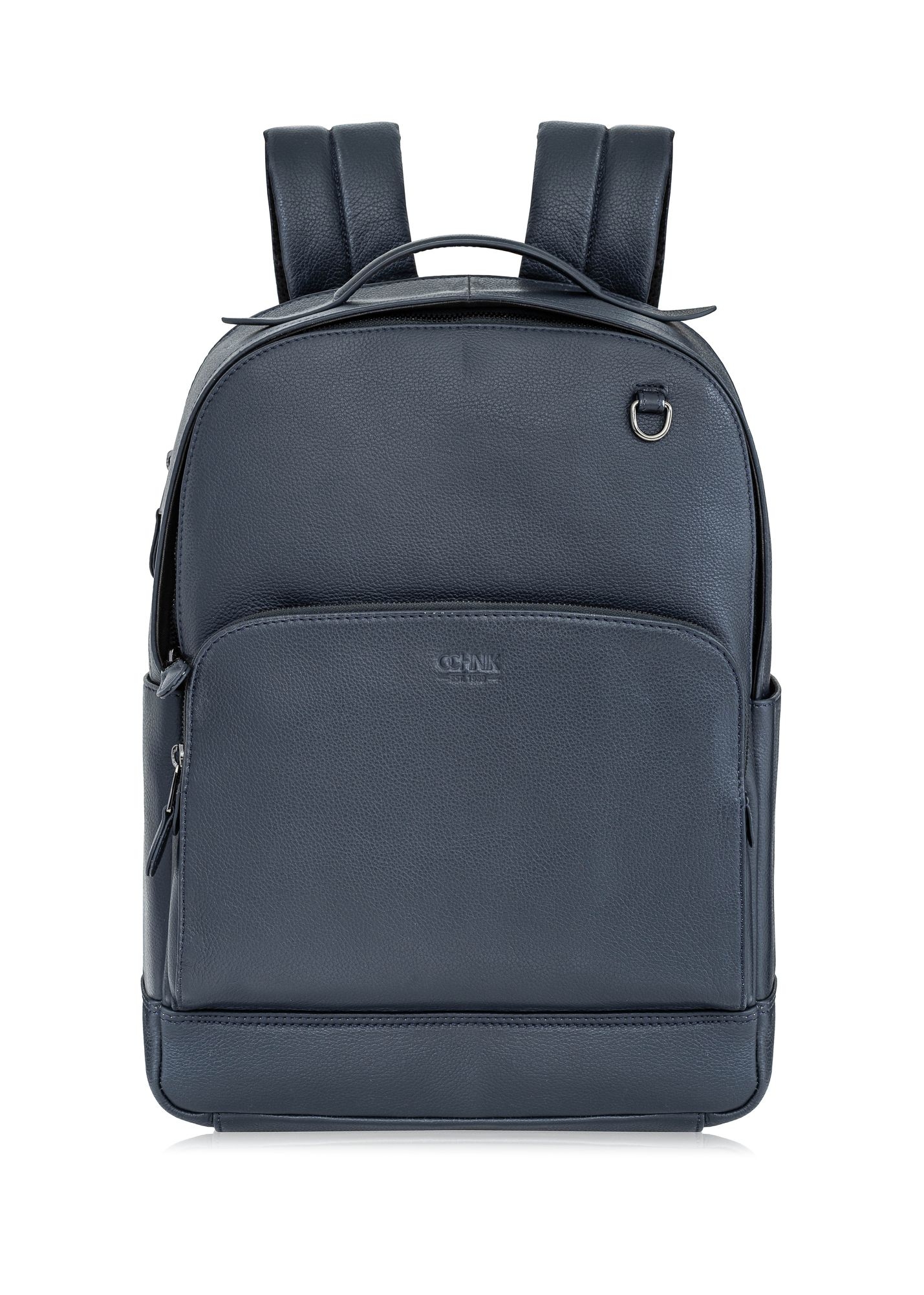 Navy blue men's leather backpack PLCMS-0018D-69(W25)