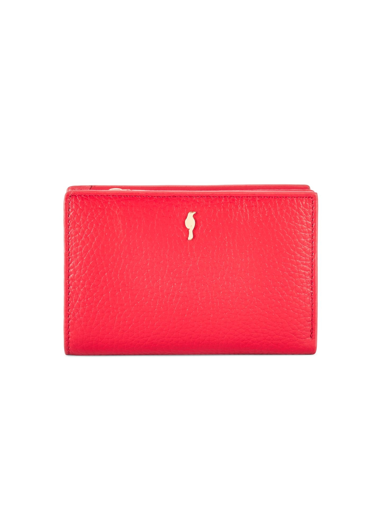 Red Medium Leather Wallet with RFID Protection PORES-0806RFID-42(Z25)