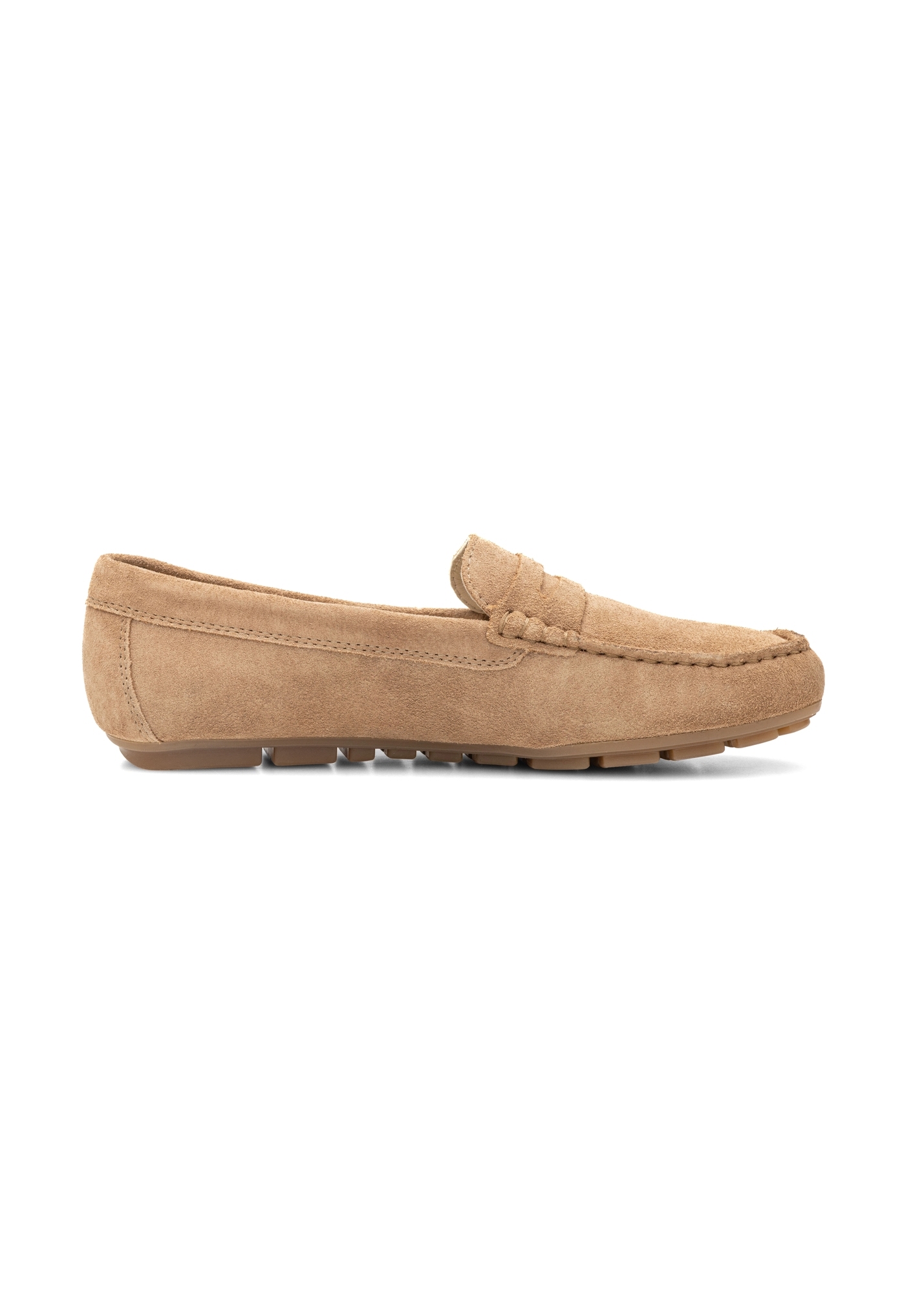 Beige leather women's moccasins BUTYD-1262-1B(W26)