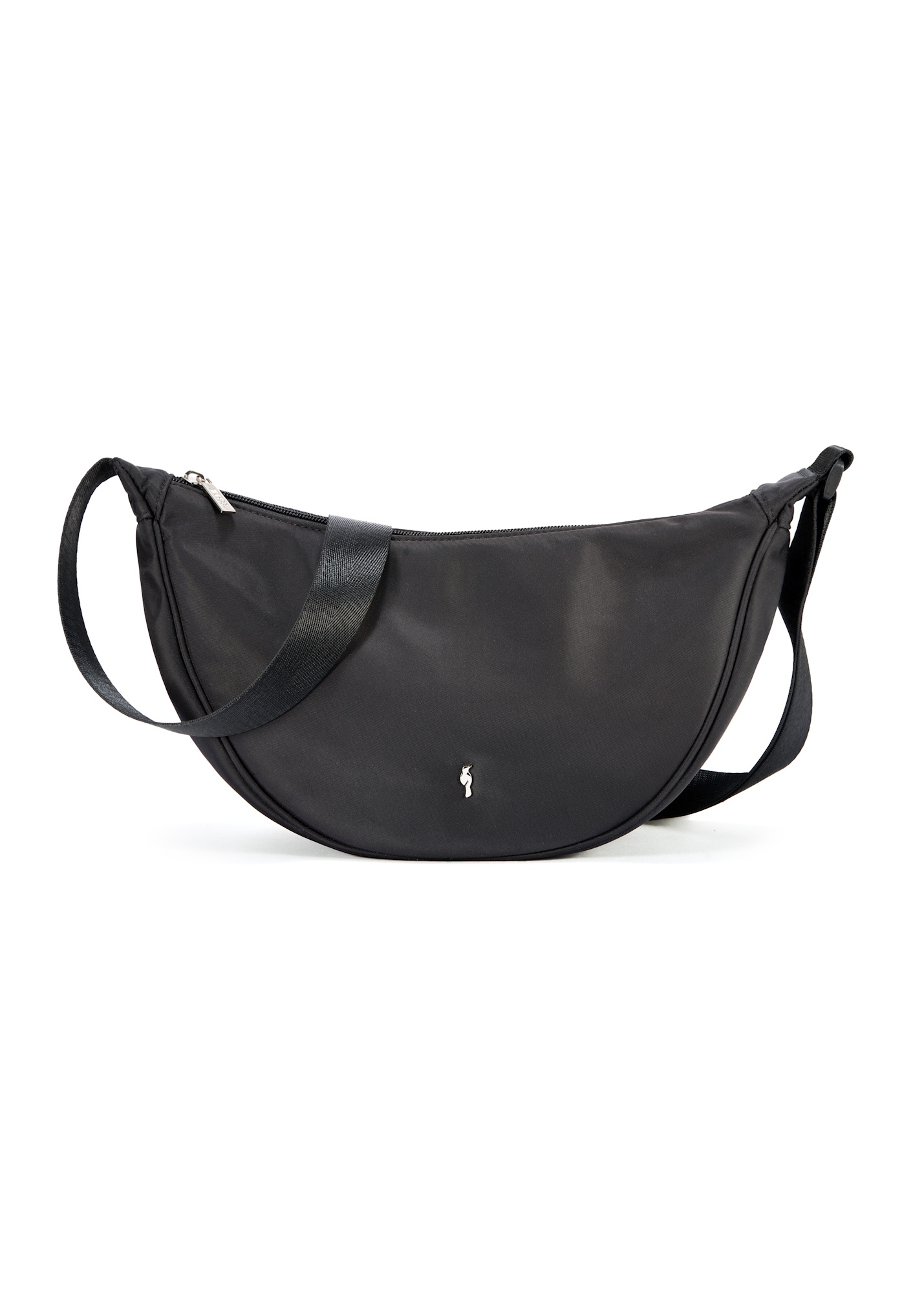 Black semicircular shoulder bag TOREN-0315-99(W25)