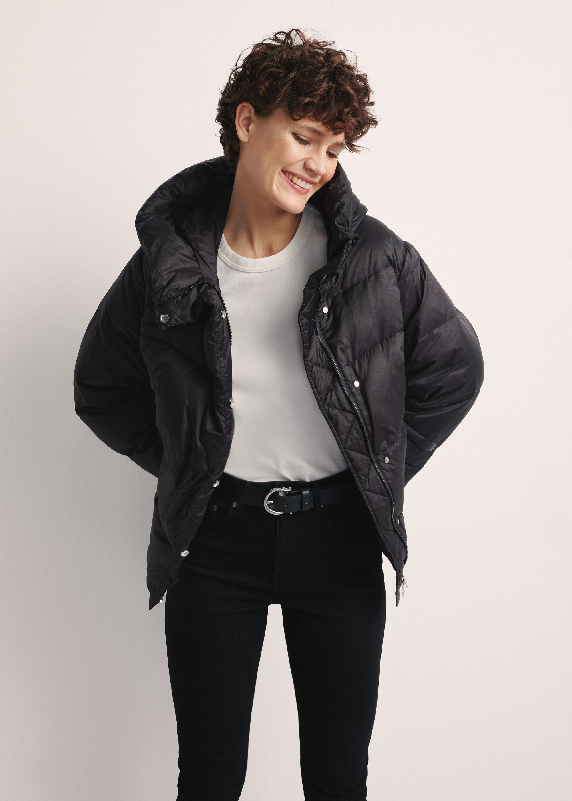 Black women's down jacket KURDT-0585-99(Z25)