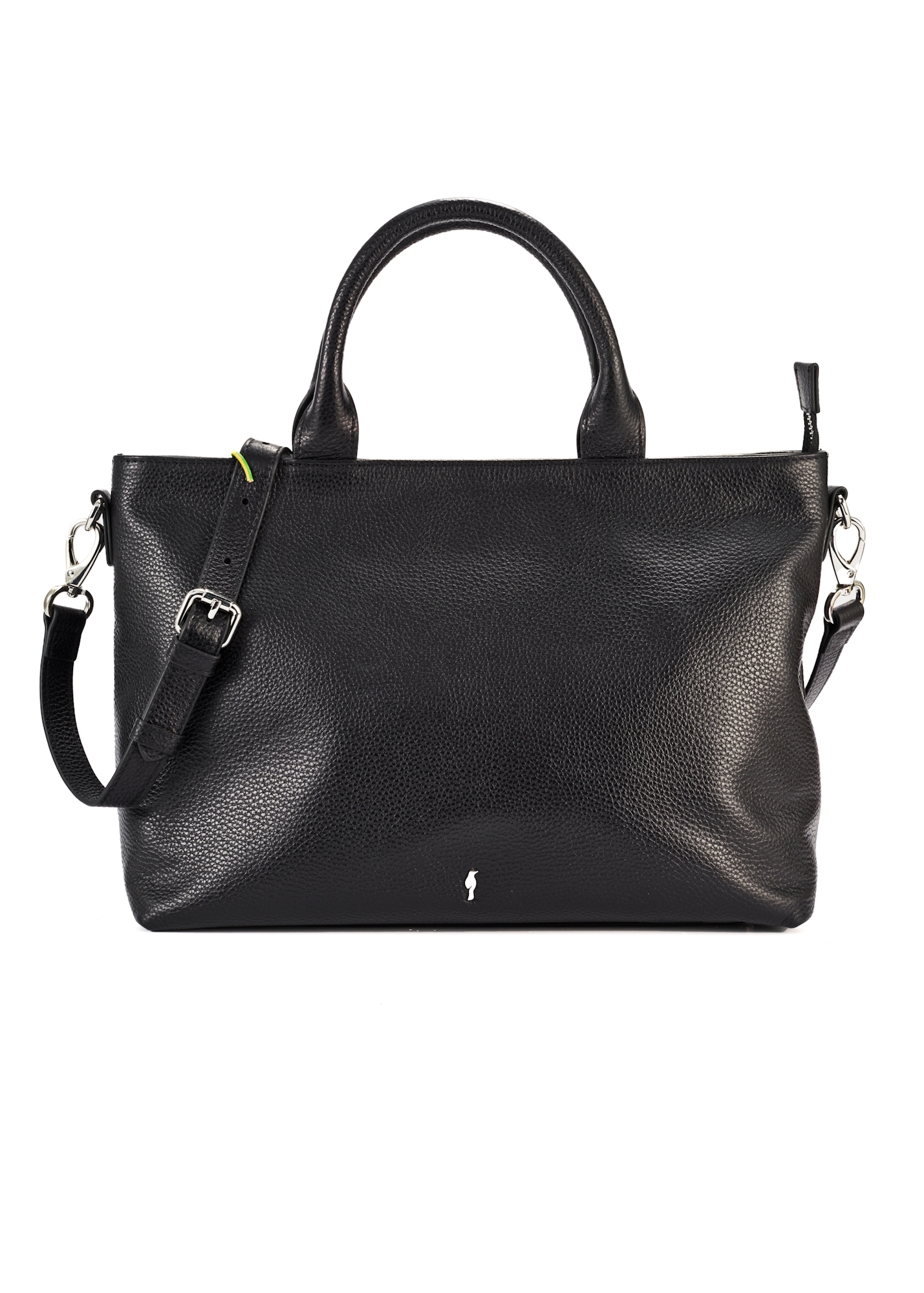 Black large leather women's handbag TORES-1158-99(Z25)