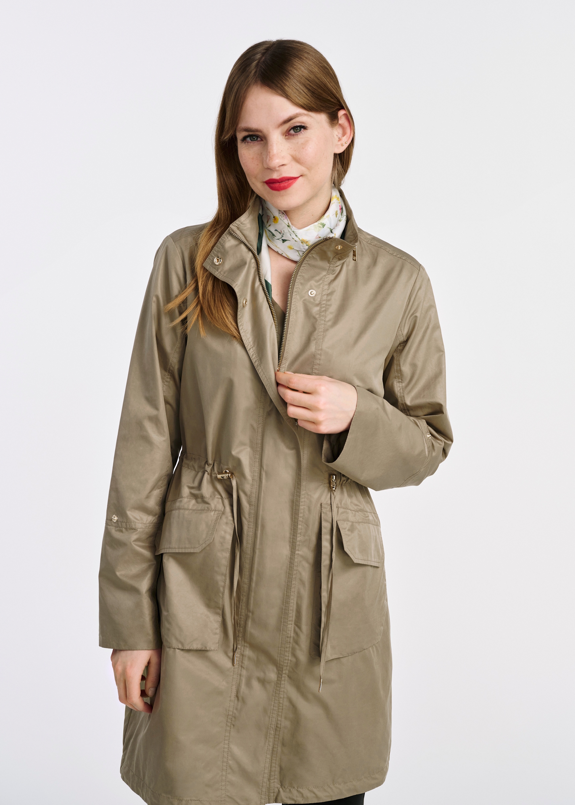Olive women's parka jacket KURDT-0559-57(W25)