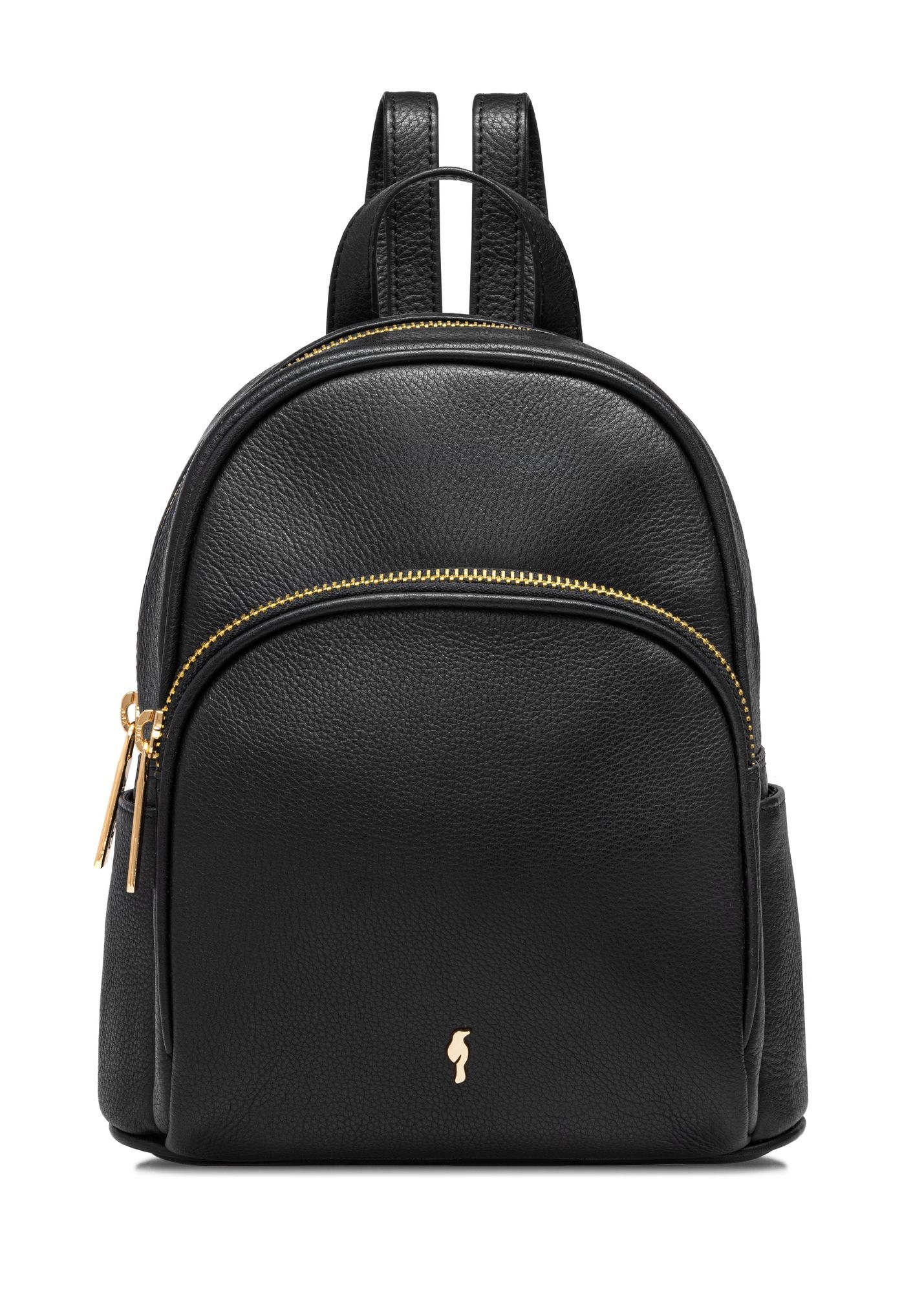 Black leather women's backpack TORES-1089A-99(W26)