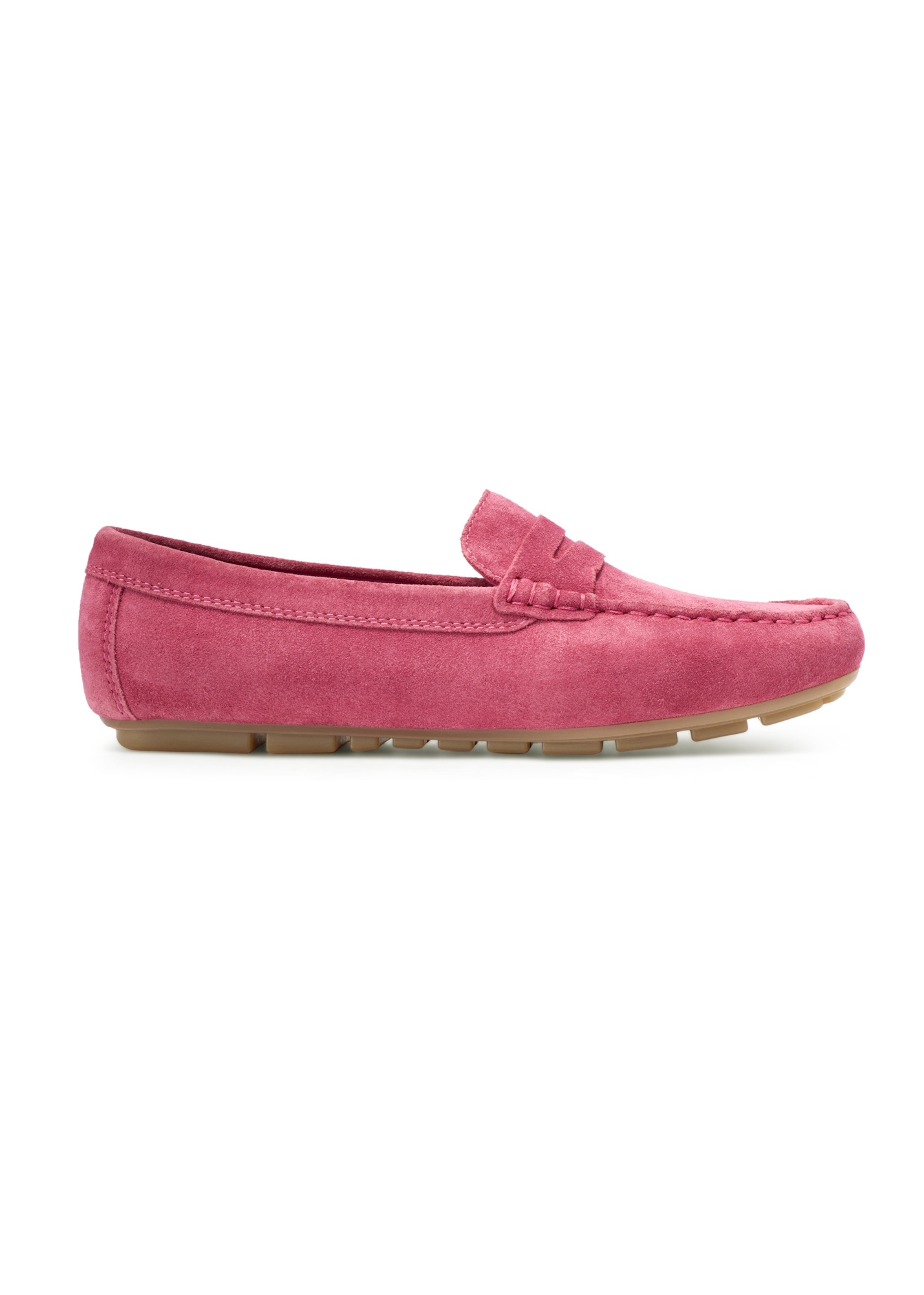 Women's leather moccasins in fuchsia color BUTYD-1262-5E(W26)