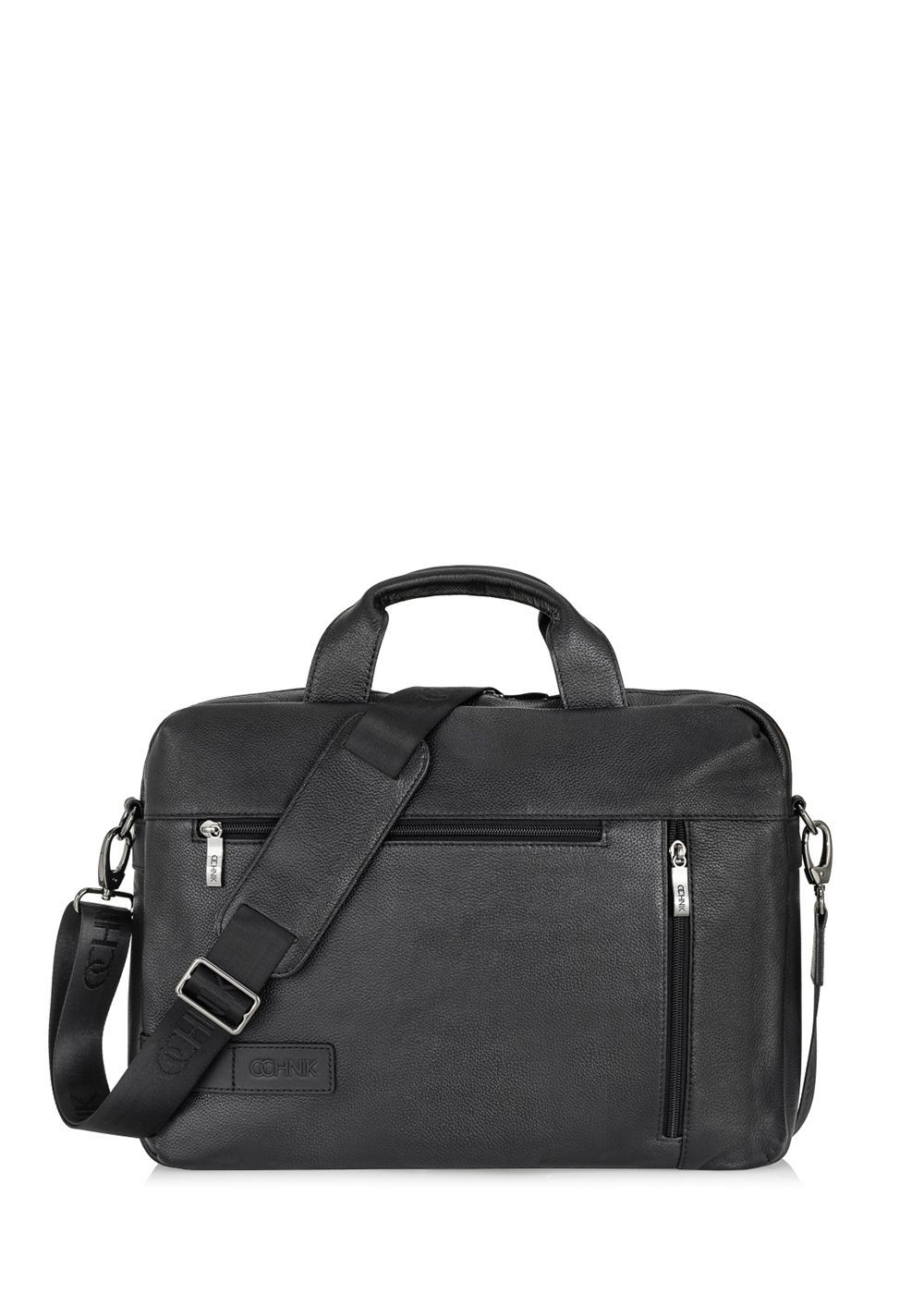 Black leather men's bag TORMS-0250B-99(Z25)