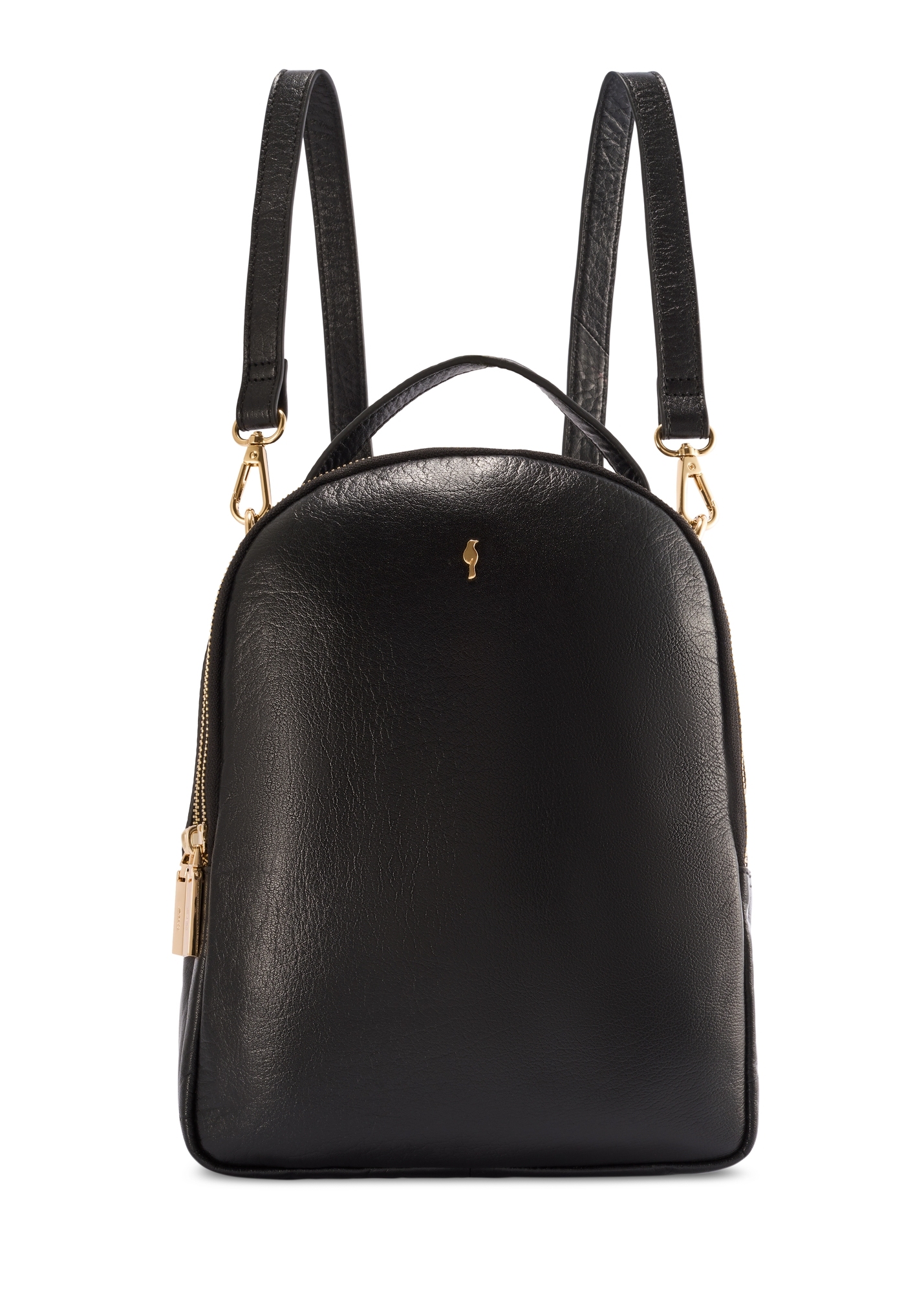 Black leather women's backpack TORES-1162-99(Z25)