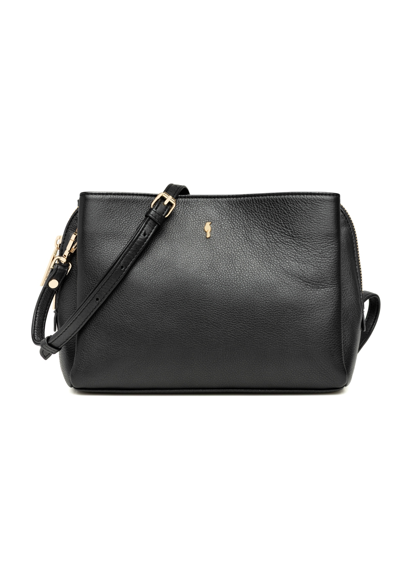 Black leather women's shoulder bag TORES-1244-99(W26)