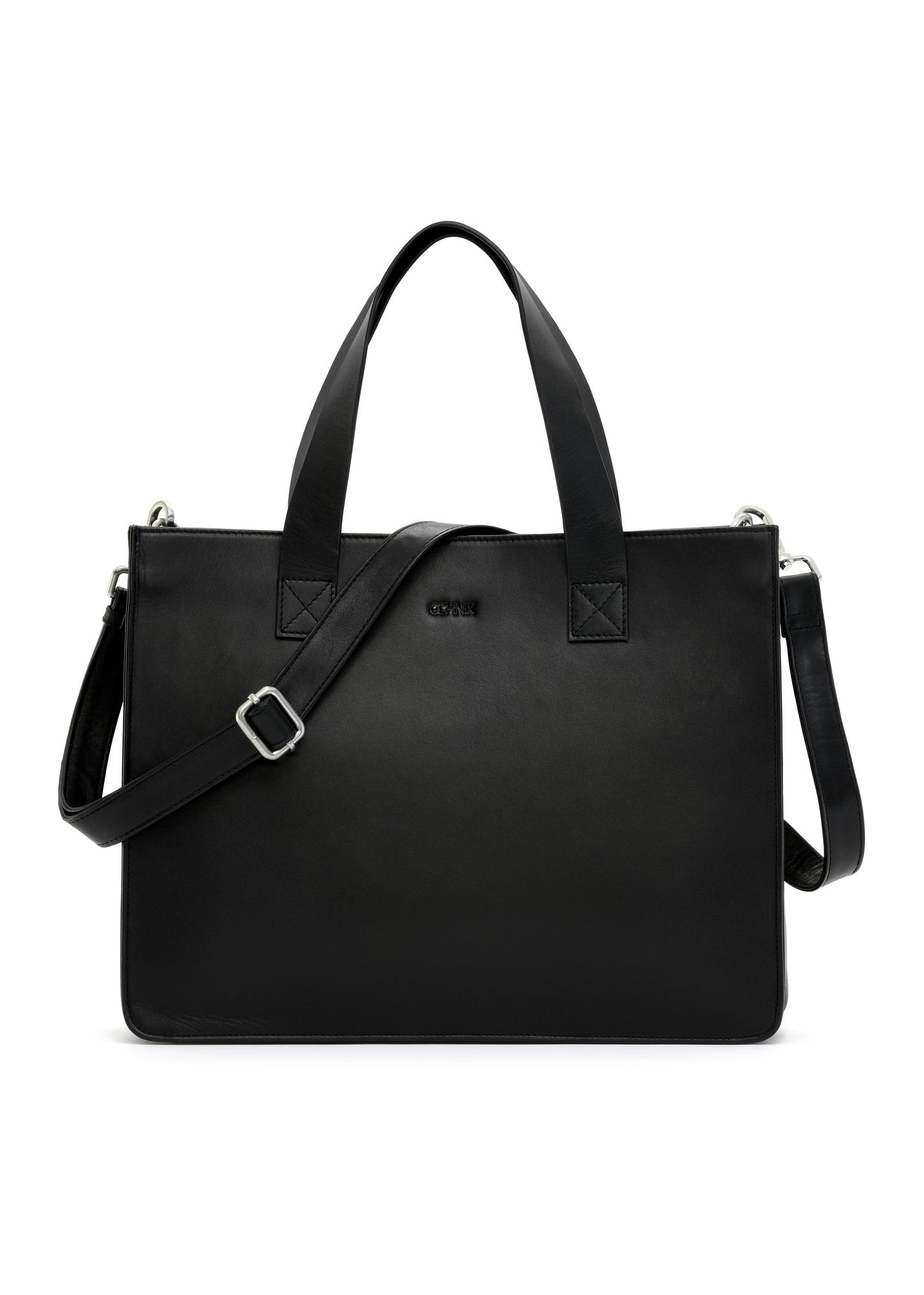 Large black leather handbag for women TORES-1084-99(W25)