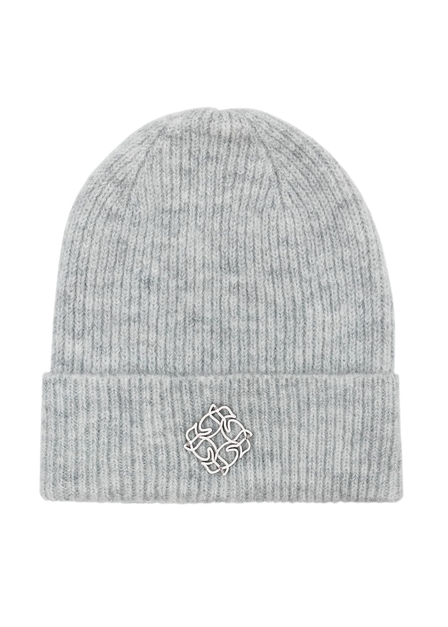 Light gray women's winter hat CZADT-0198-91(Z25)