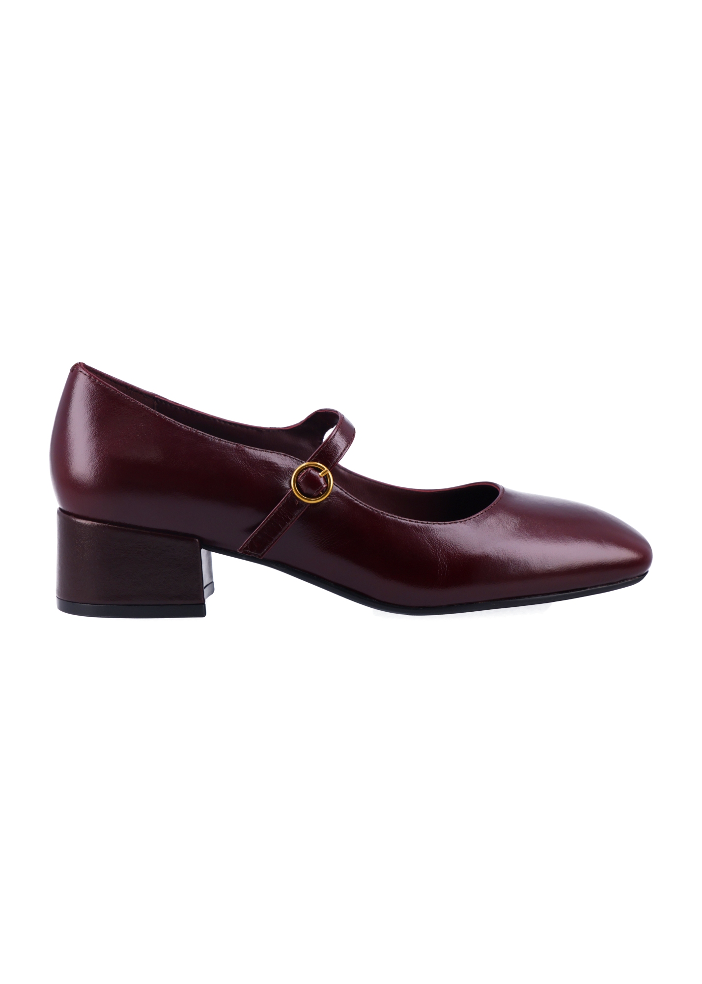 Burgundy leather women's pumps BUTYD-1349-4E(Z26)