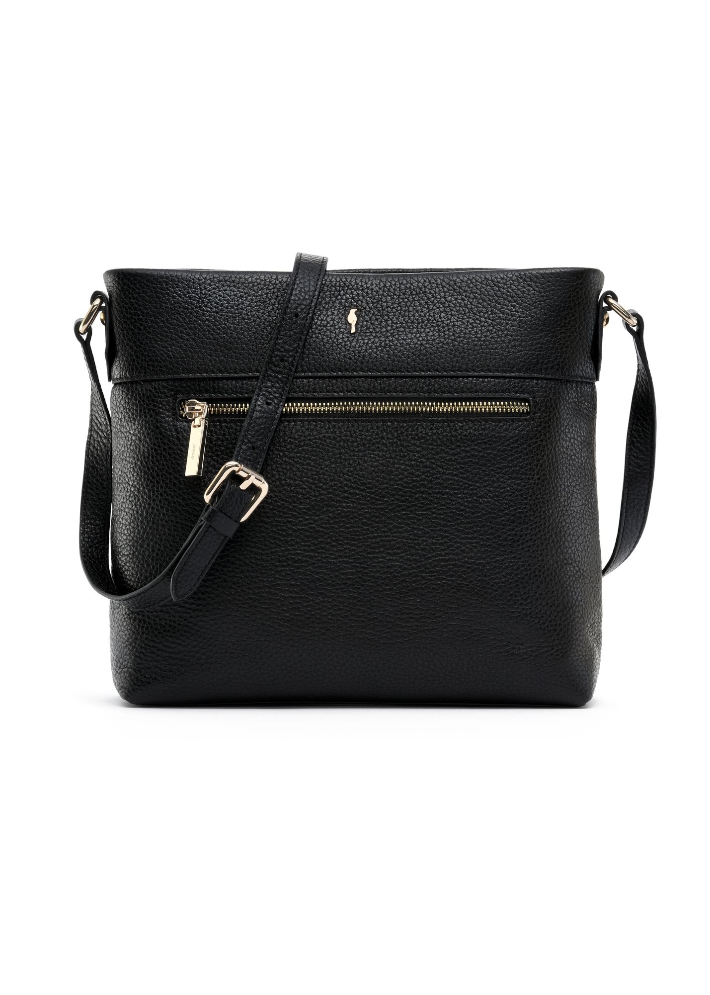 Black leather shoulder bag TORES-0897C-99(W25)