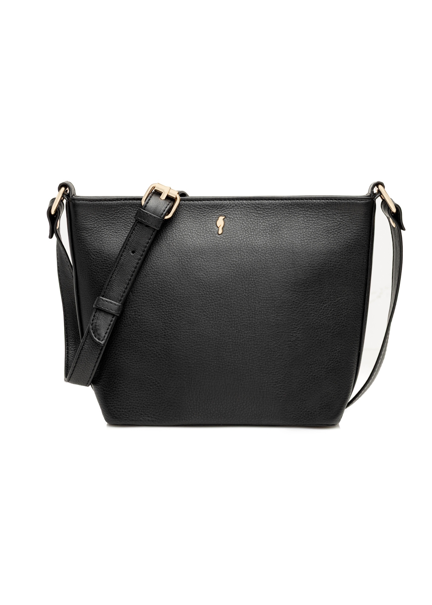 Black leather shoulder bag TORES-1280-99(W26)