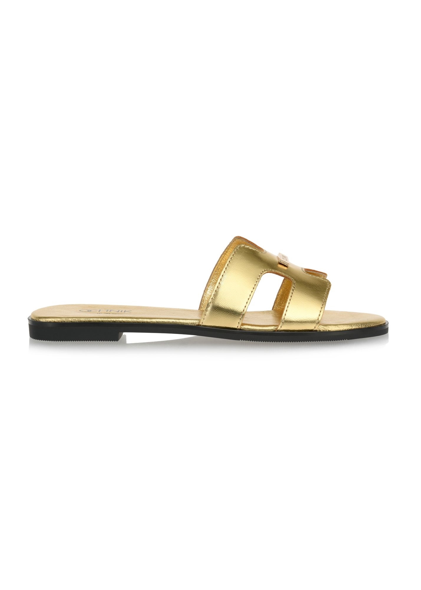 Gold women's flip-flops BUTYD-0725C-28(W25)