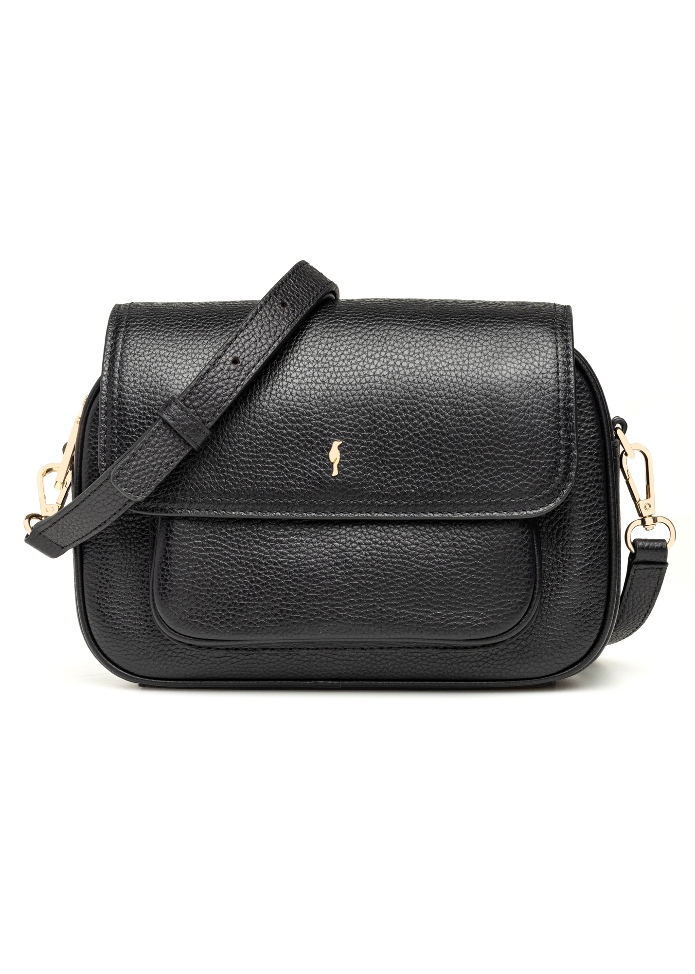 Black leather women's messenger bag TORES-1274-9I(W26)
