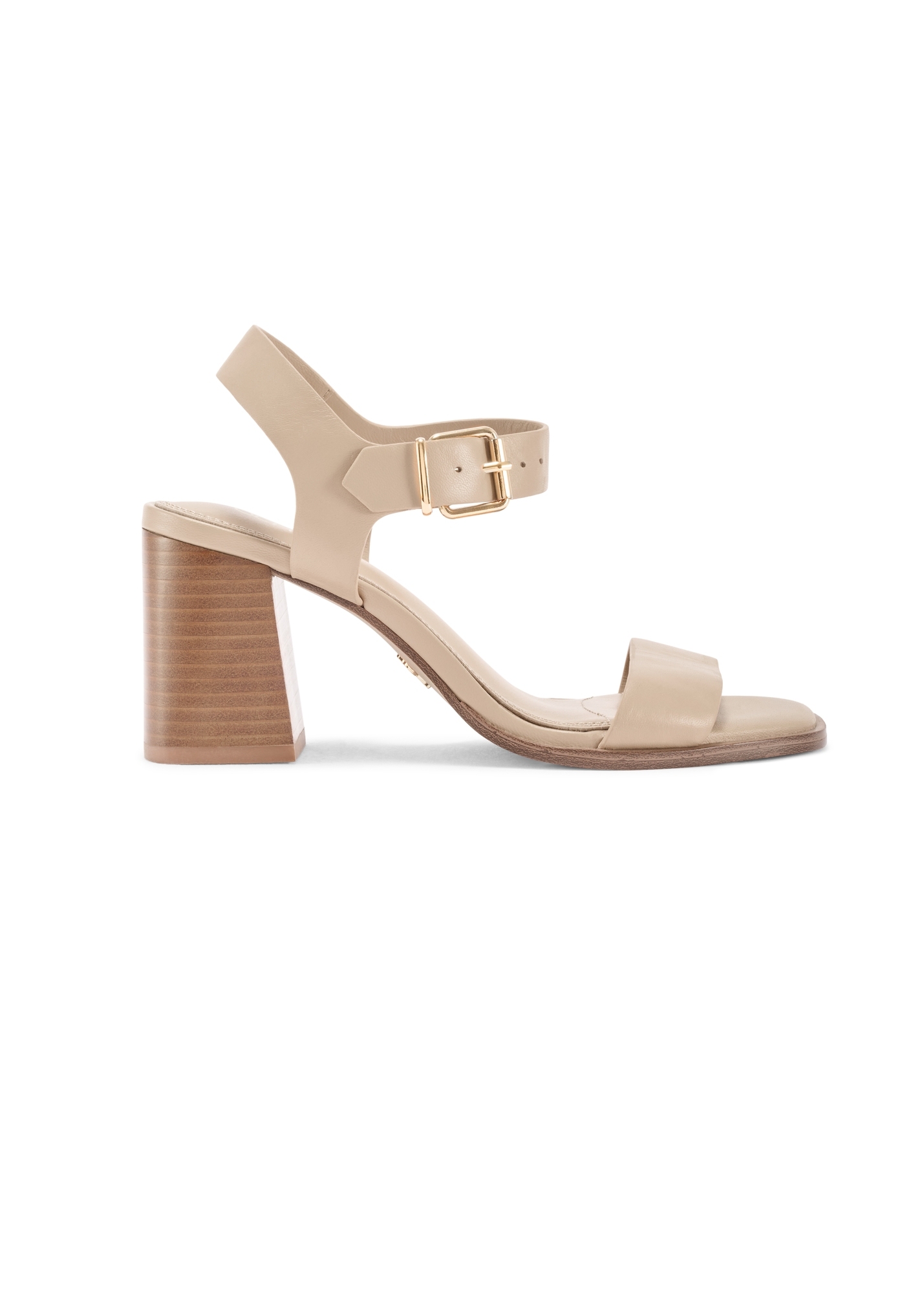 Beige women's leather sandals BUTYD-1178-1B(W26)