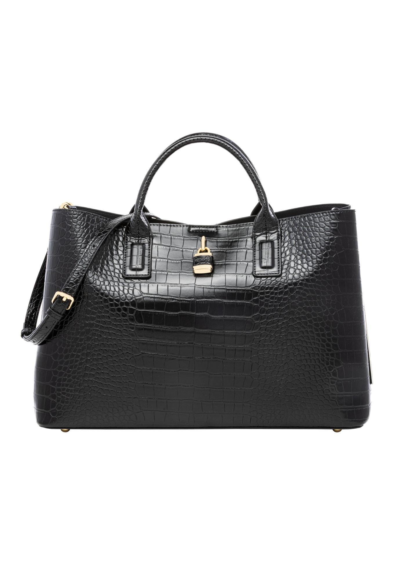 Black large croco bag TOREC-1332-9G(Z26)