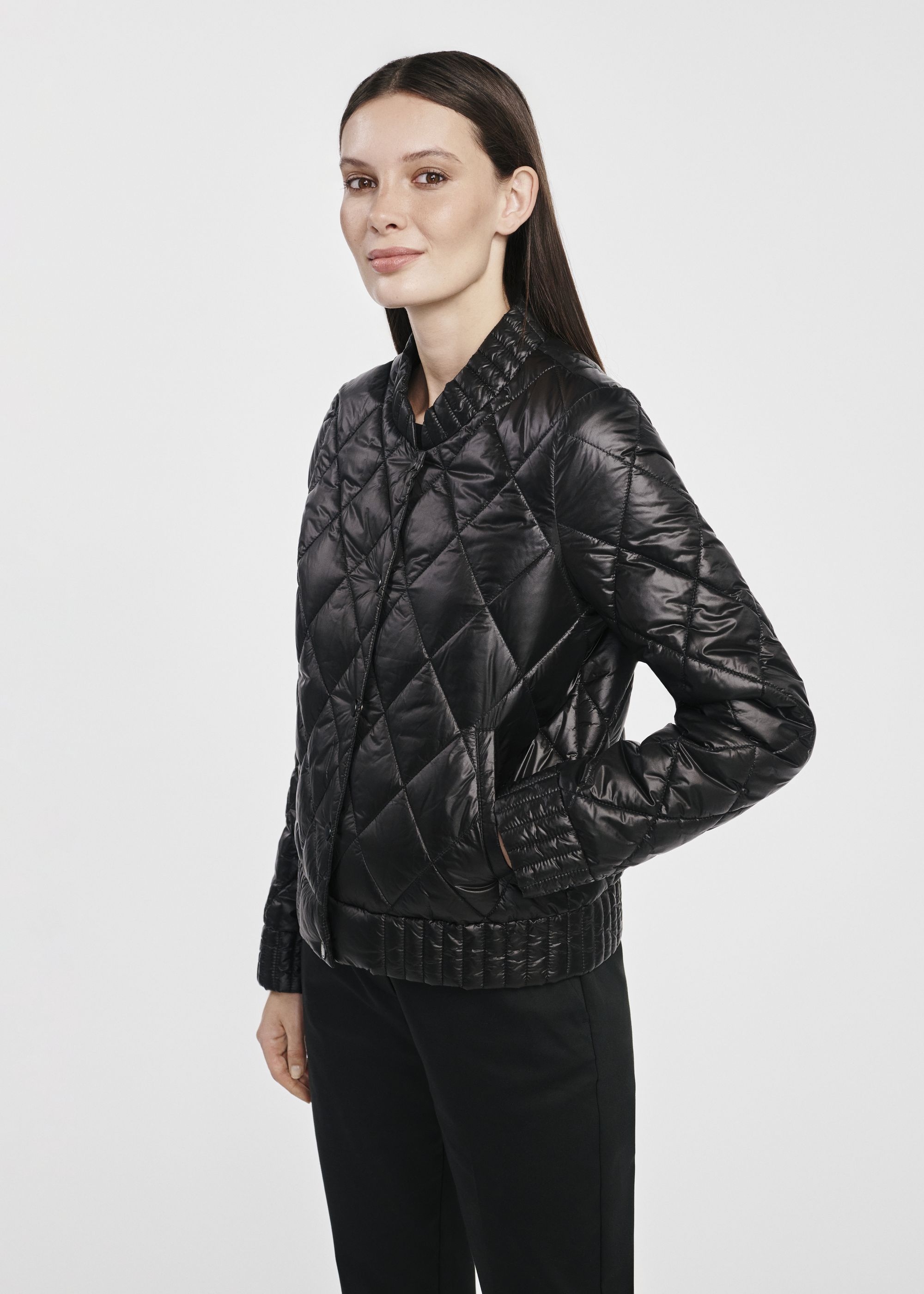 Black transitional women's jacket KURDT-0564-99(W25)