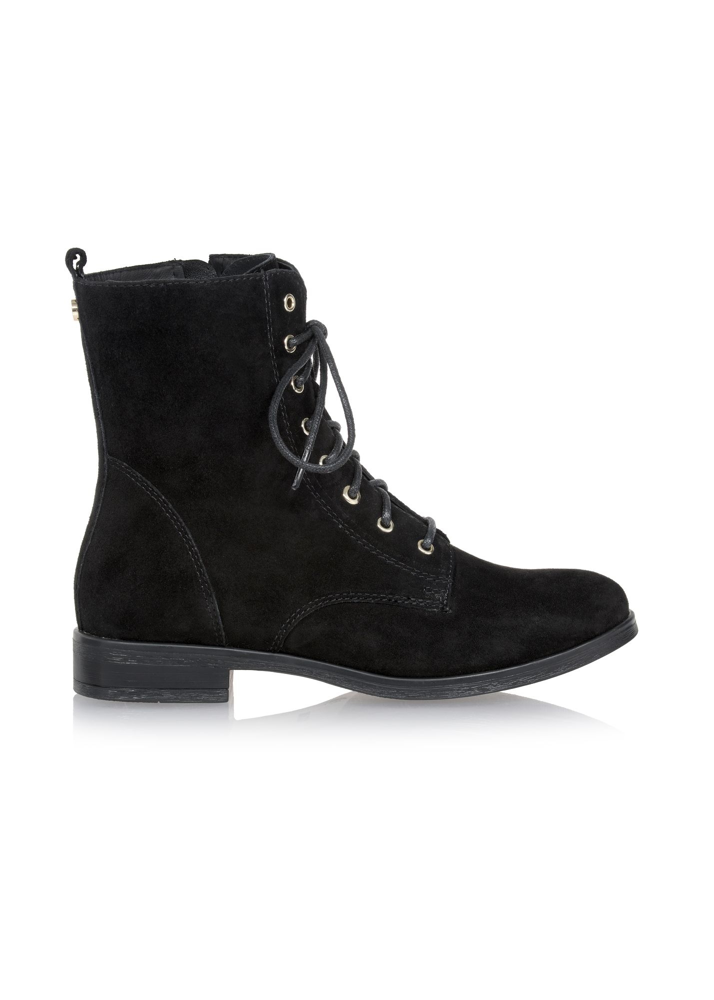 Women's suede black leather boots BUTYD-1008-98(Z25)