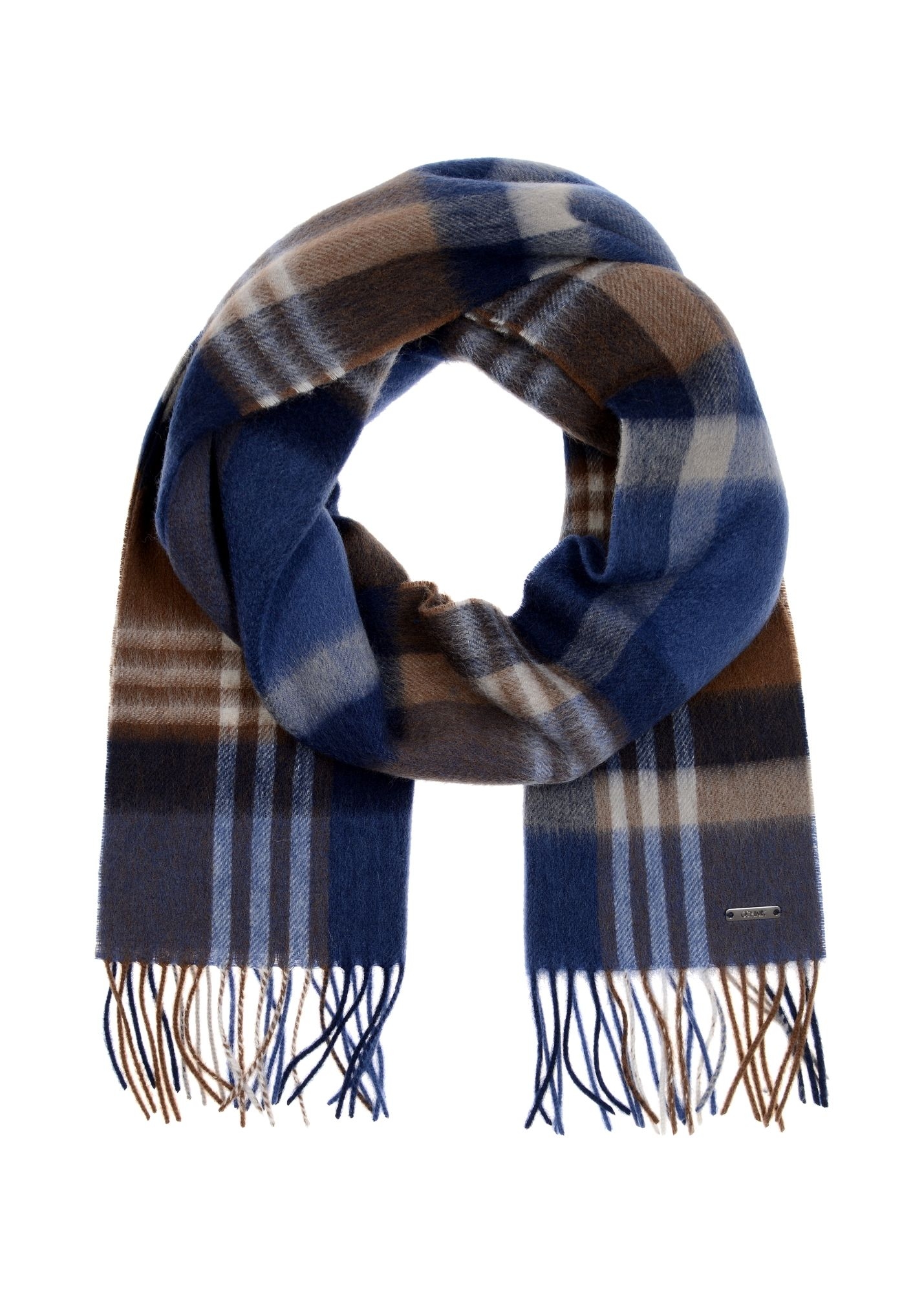 Men's checkered wool scarf SZAMT-0069-15(Z25)