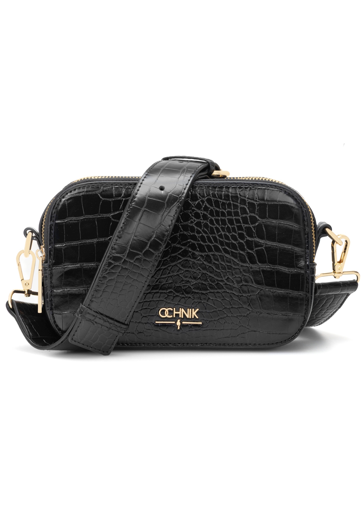 Black small croco women's handbag TOREC-1172-9G(W26)