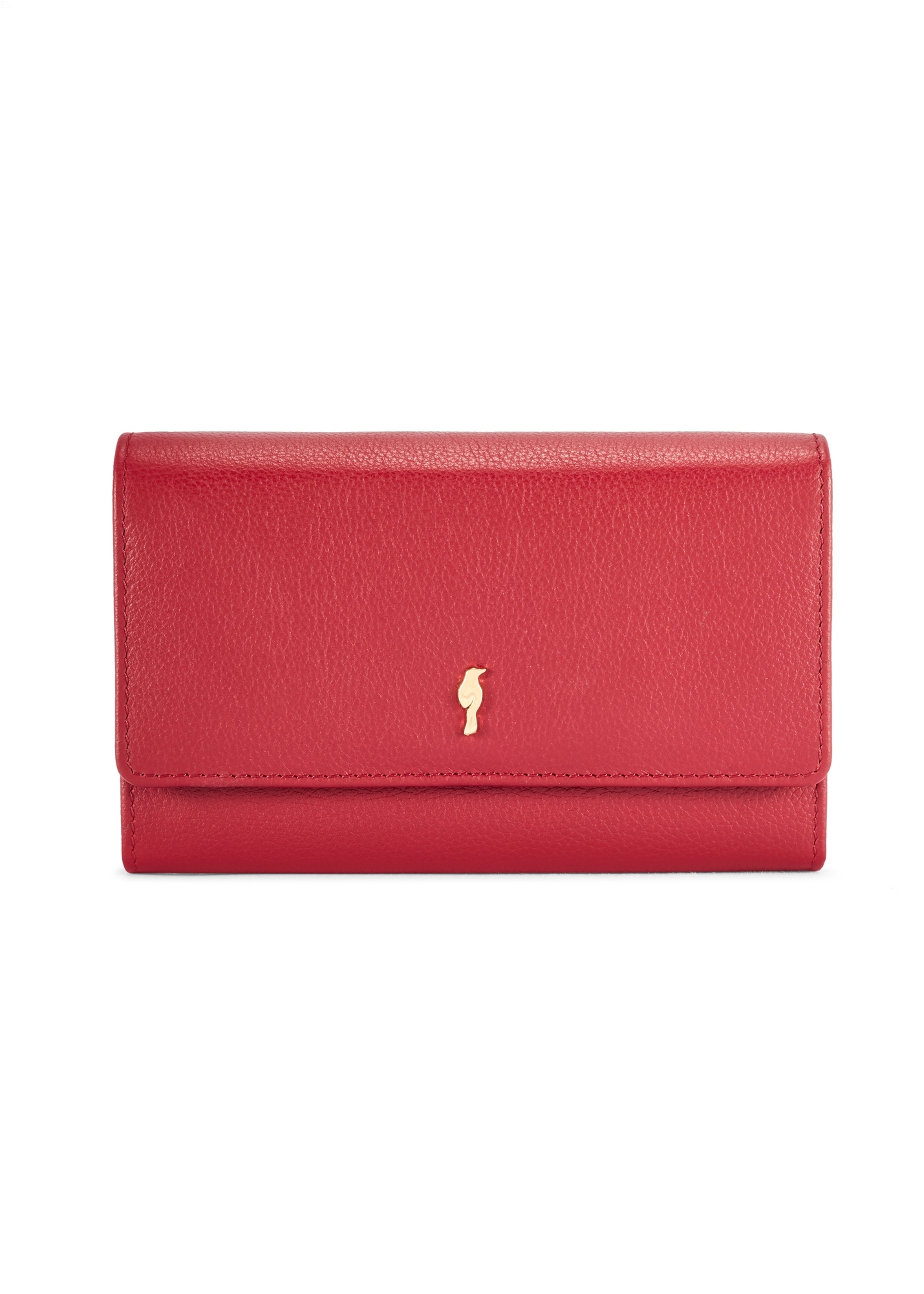 Red large leather women's wallet PORES-0991-4C(W26)