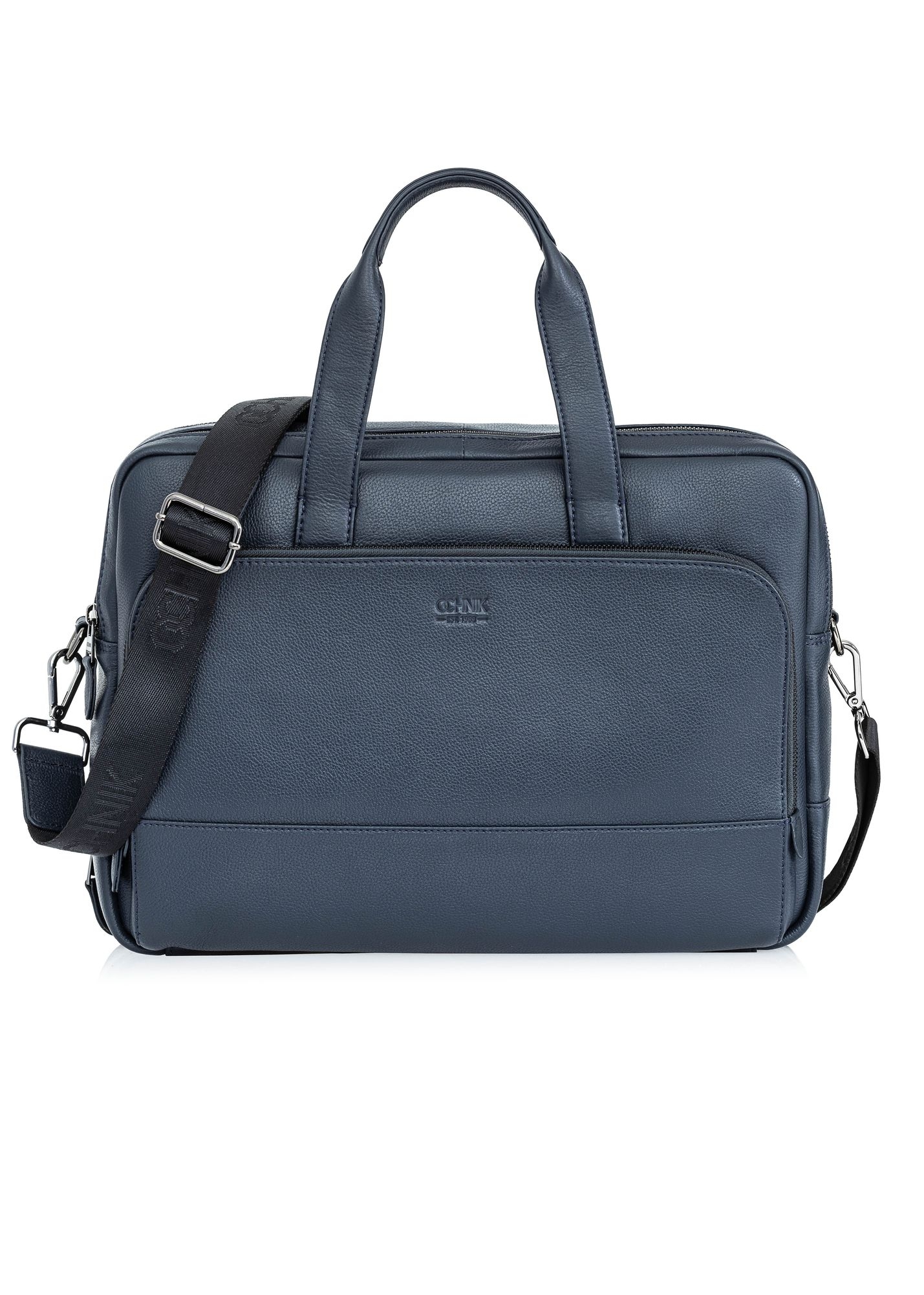 Navy blue leather men's bag TORMS-0020D-69(W25)