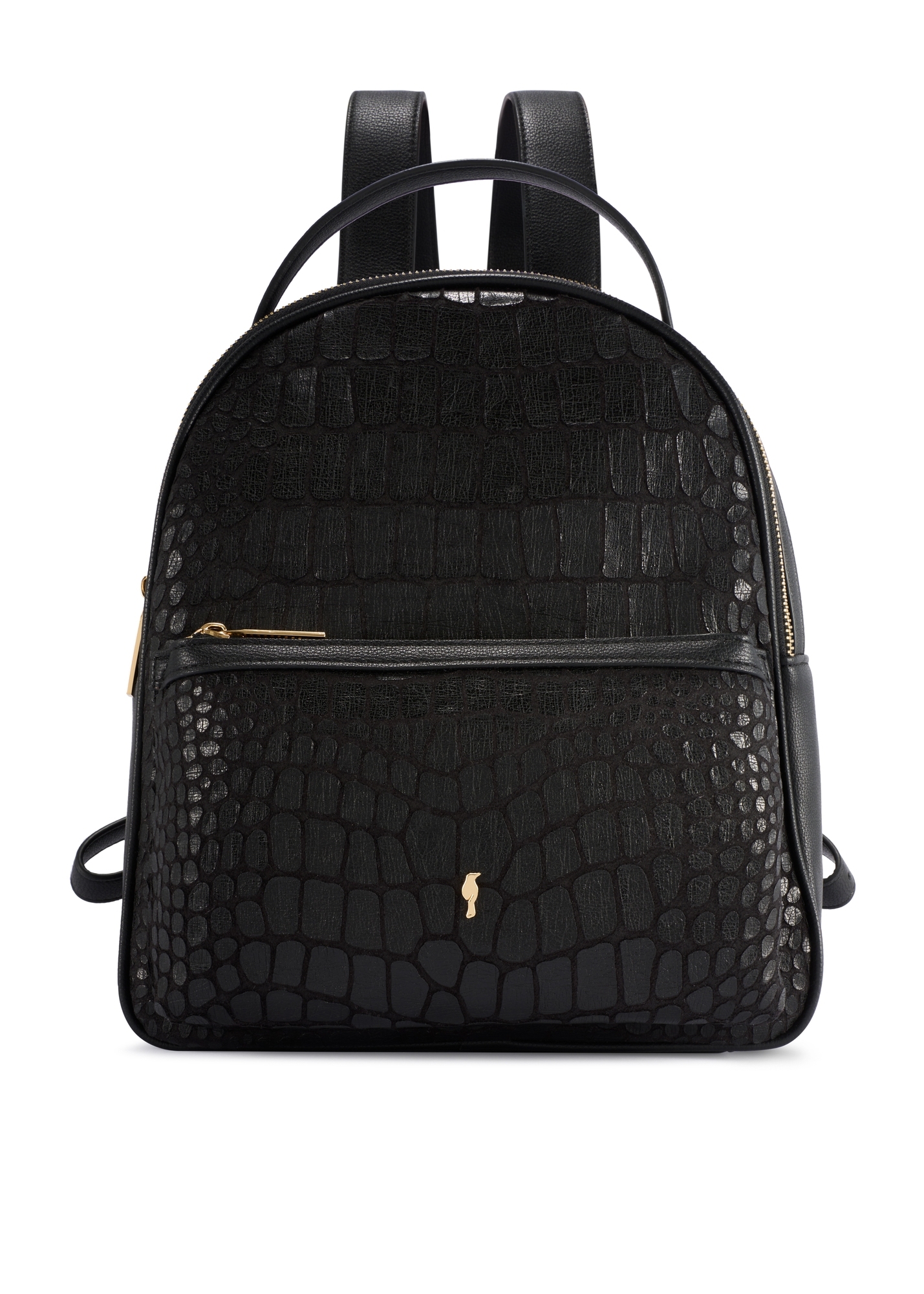 Black medium croco women's backpack TOREC-0920-9G(W26)