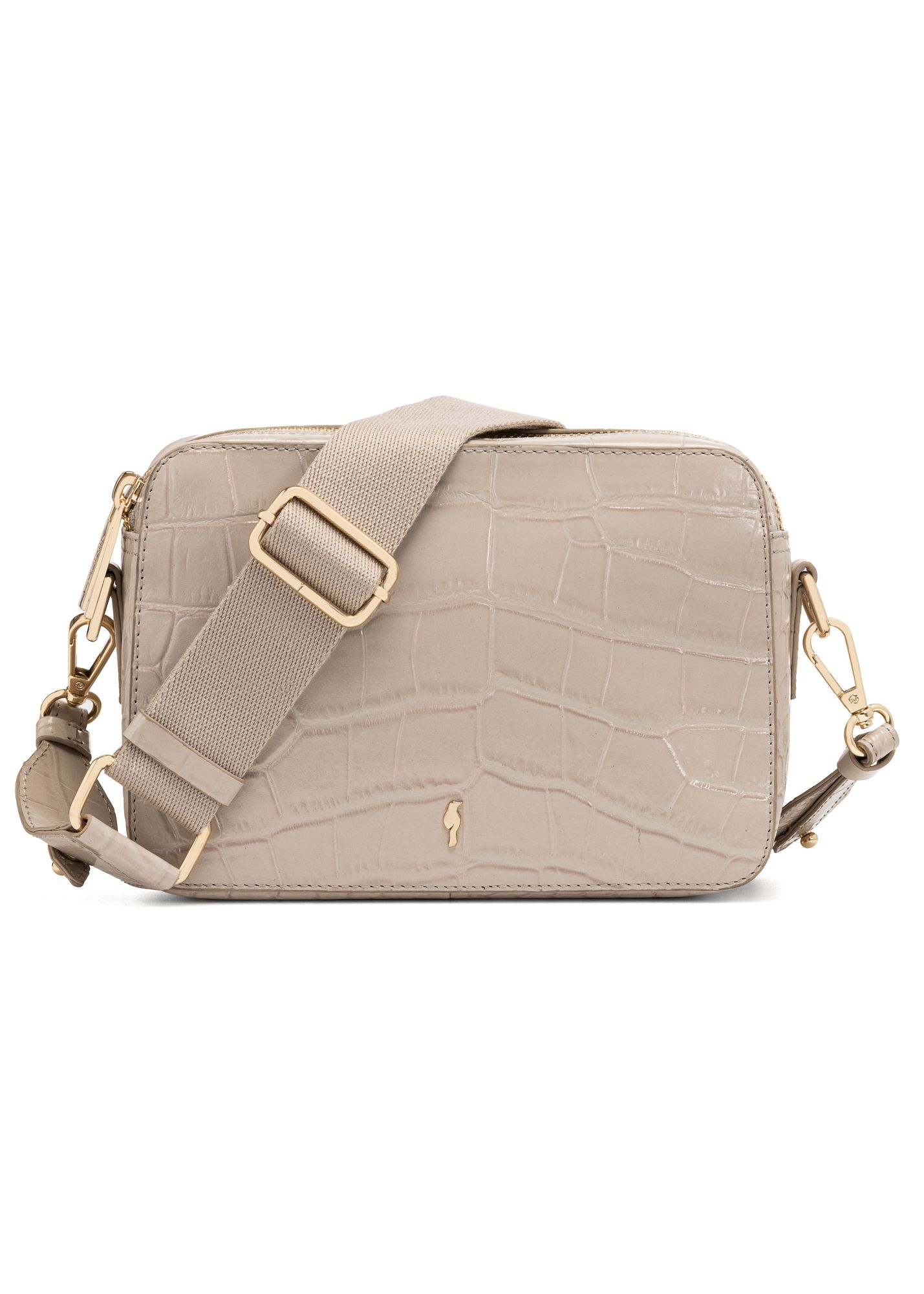 Cream small croco leather handbag for women TORES-1095-12(W25)
