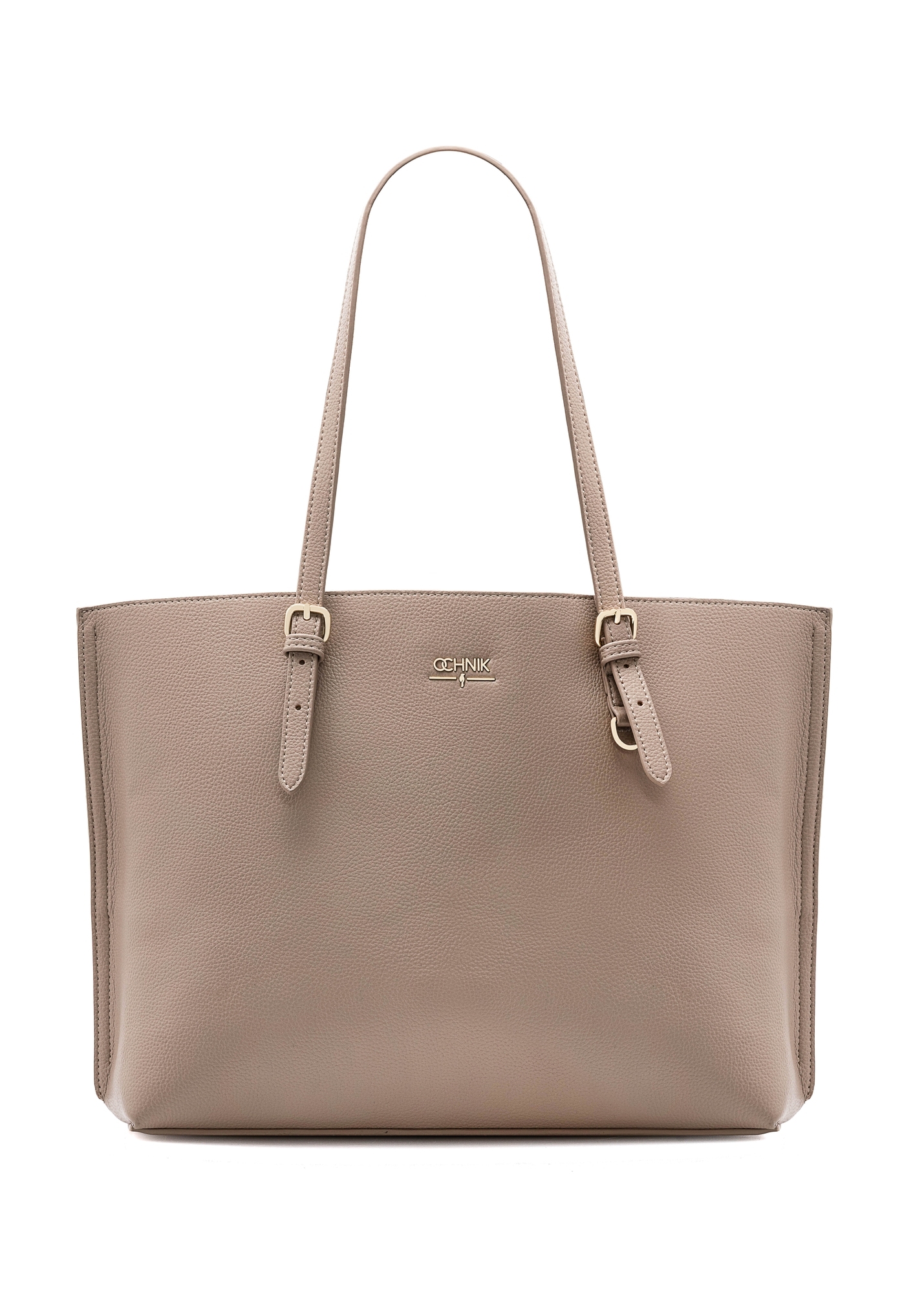 Beige large shopper bag TOREC-1088-81(Z25)