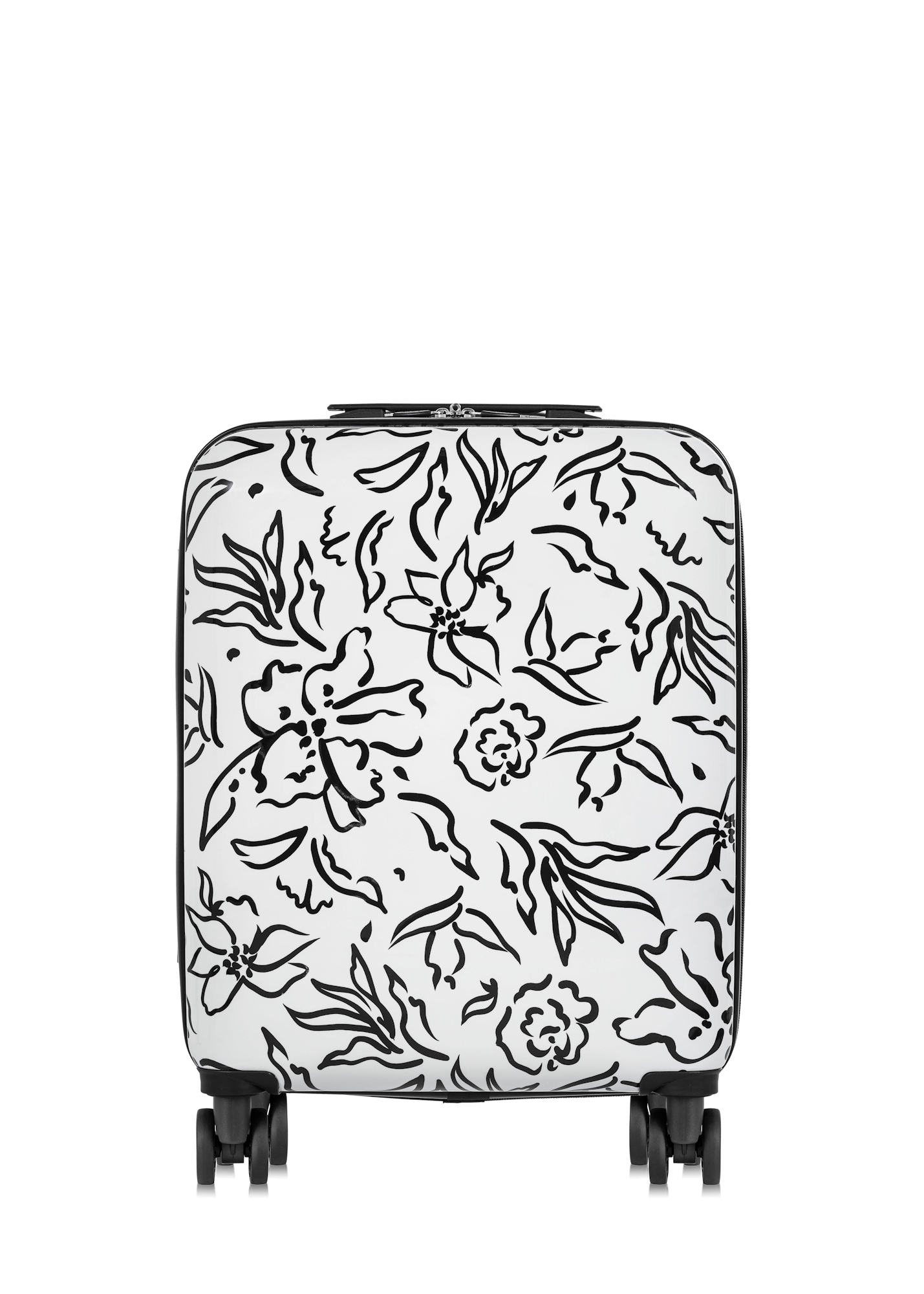 Small patterned suitcase on wheels WALAB-0074-11-19(W25)