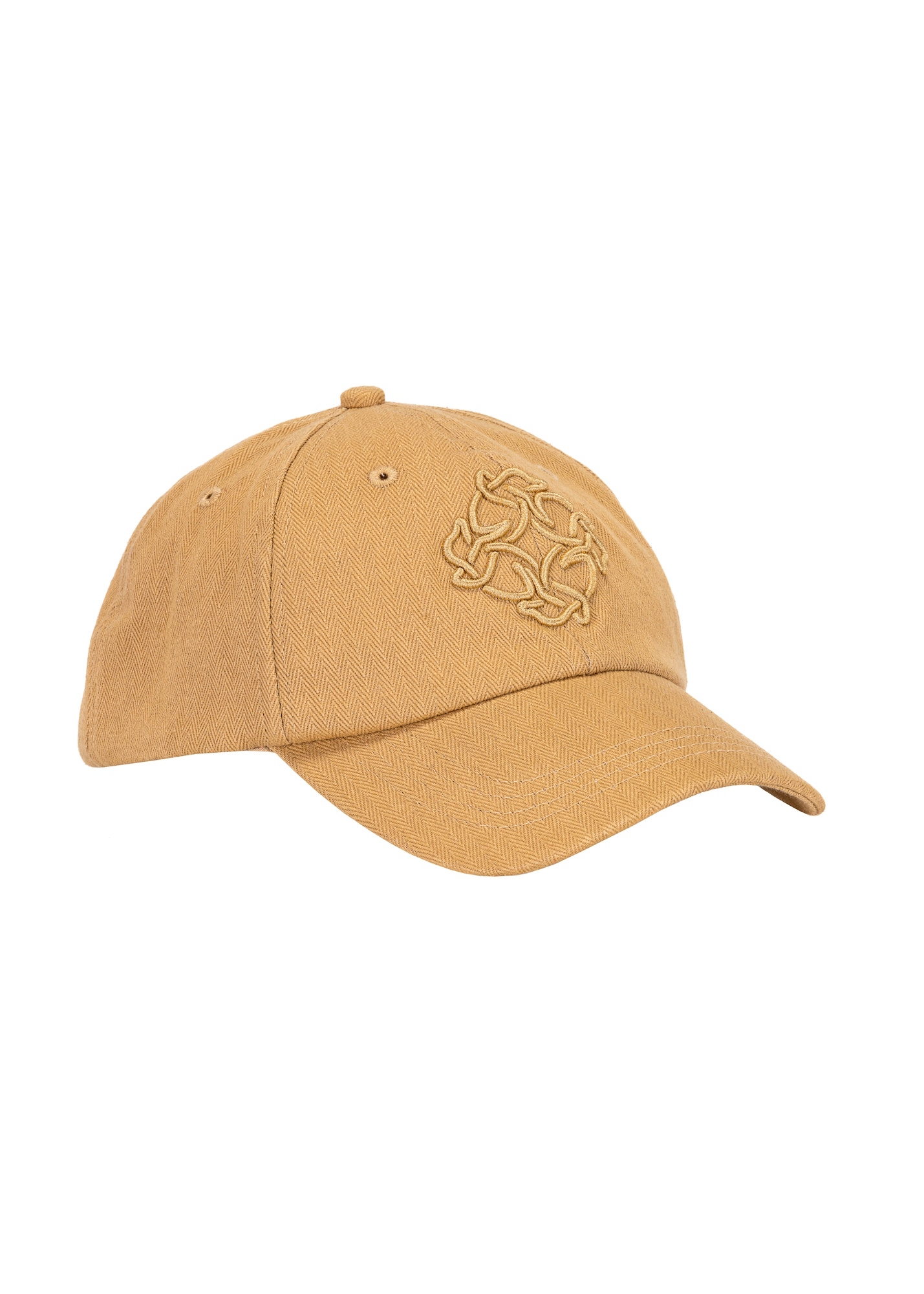 Dark beige baseball cap with logo CZALT-0012-24(W25)