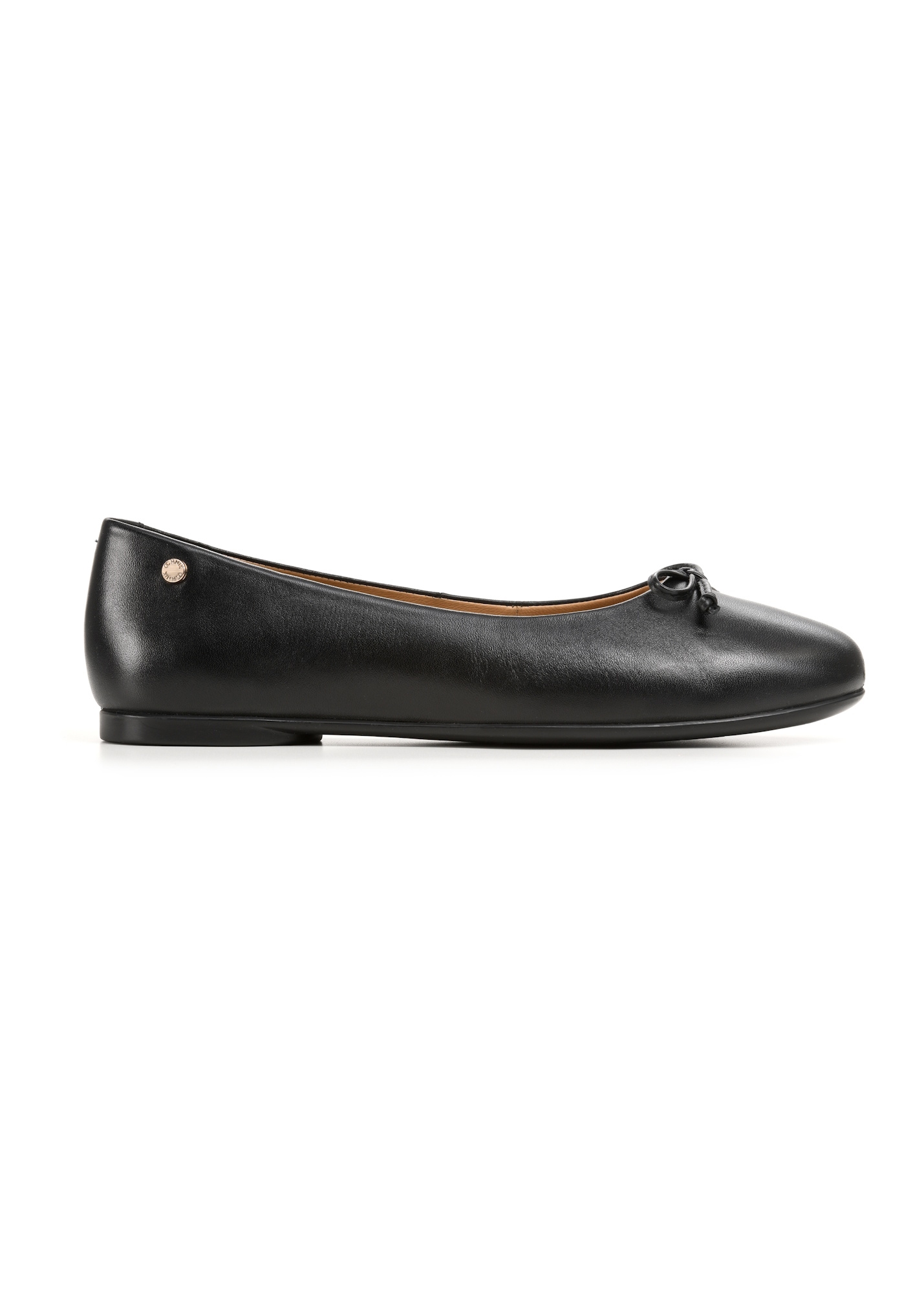 Women's black leather ballet flats BUTYD-1248-99(W26)