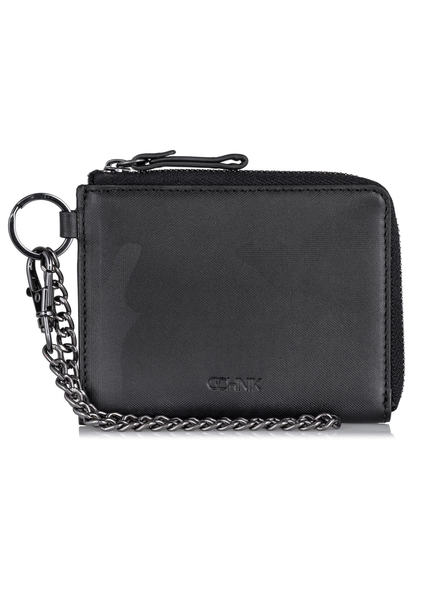 Men's leather wallet with chain PORMS-0526-99(W23)
