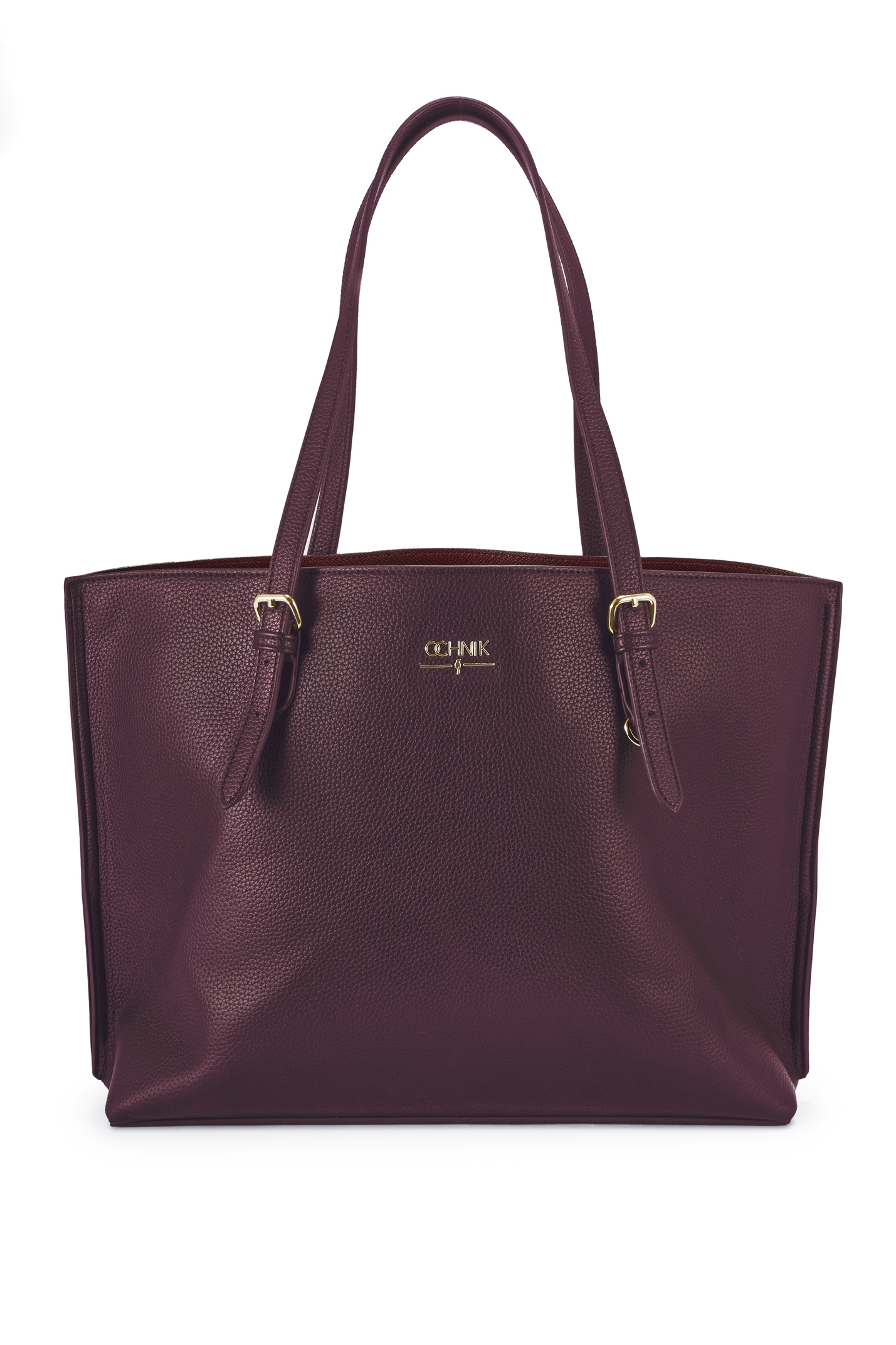 Burgundy large shopper bag TOREC-1088-49(Z25)