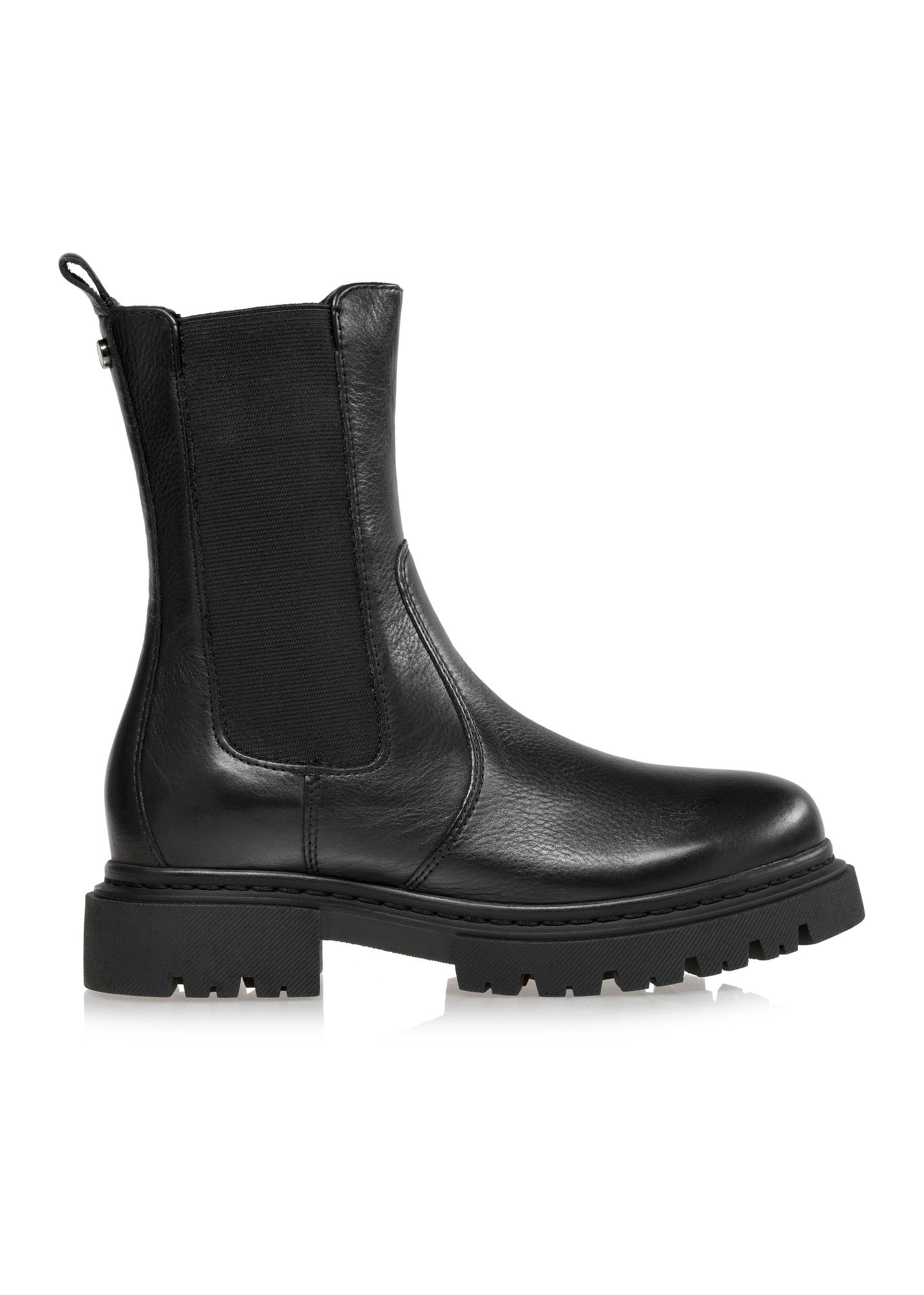 Black leather women's boots BUTYD-1092-99(Z25)