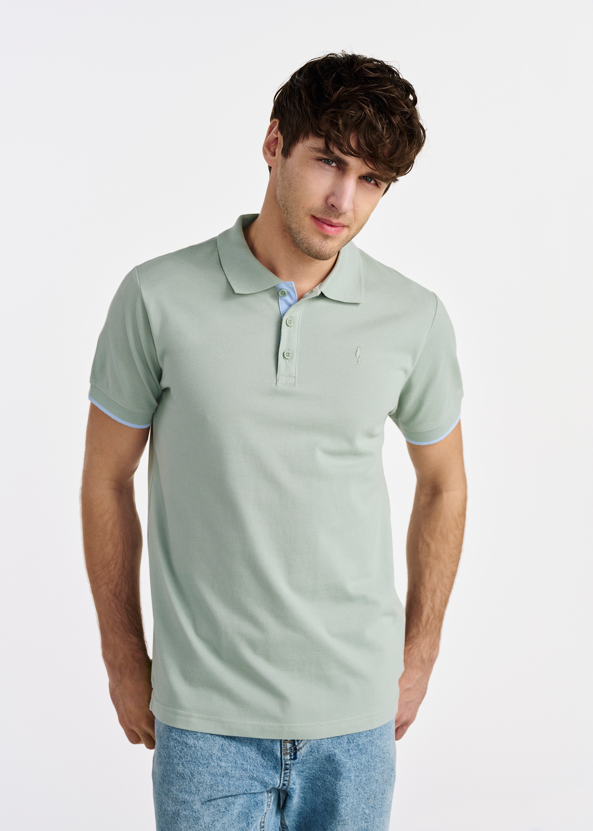 Mint men's cotton polo shirt POLMT-0045B-50(W25)